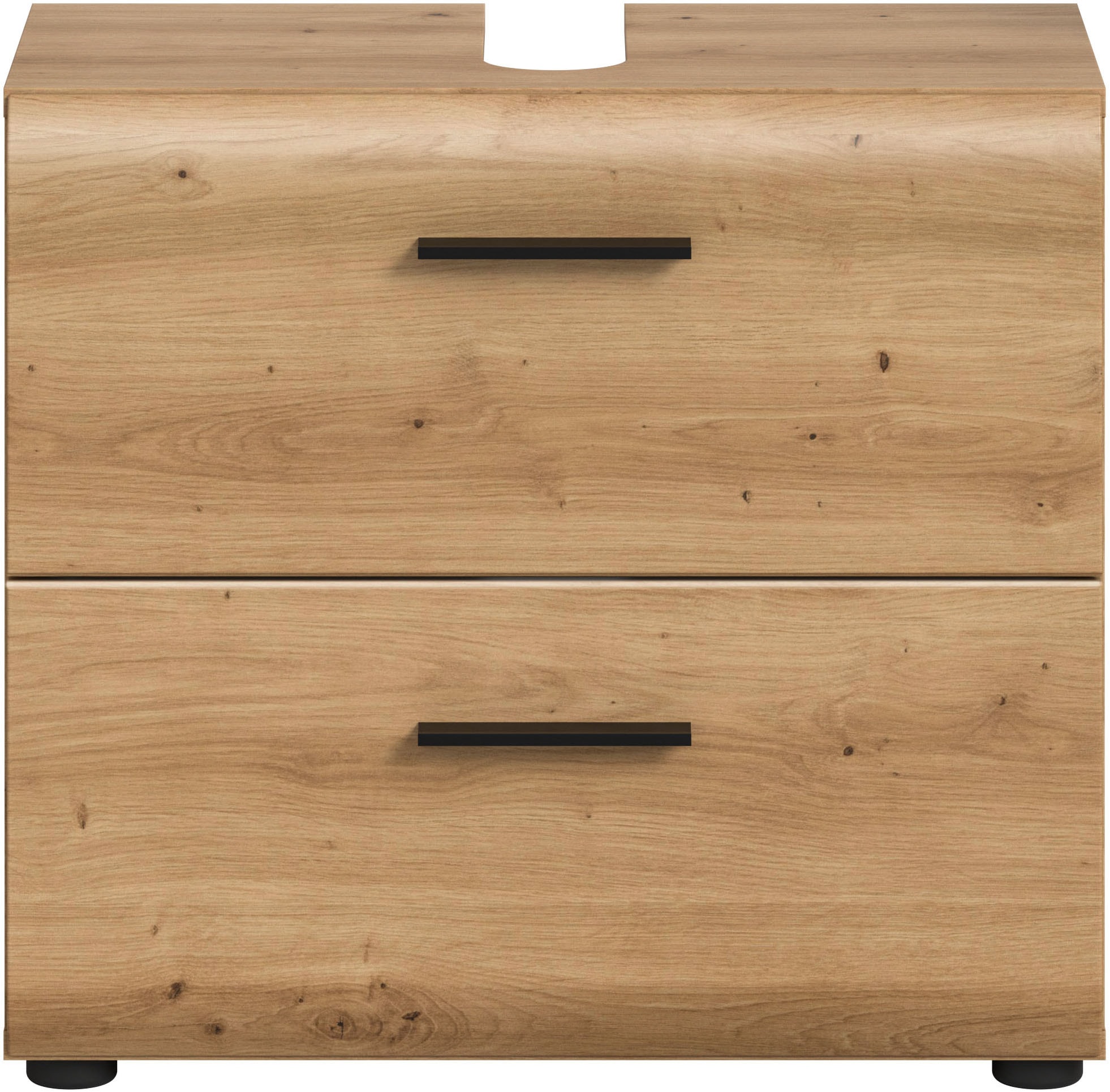 INOSIGN Waschbeckenunterschrank »FLORENZ, TOPSELLER!, Breite 60 cm, 2 Schubkästen,ink. Siphonausschnitt« TOPSELLER!, 1 Stk. tlg. hochwertige MDF Front, Griff schwarz, Badschrank, Bad