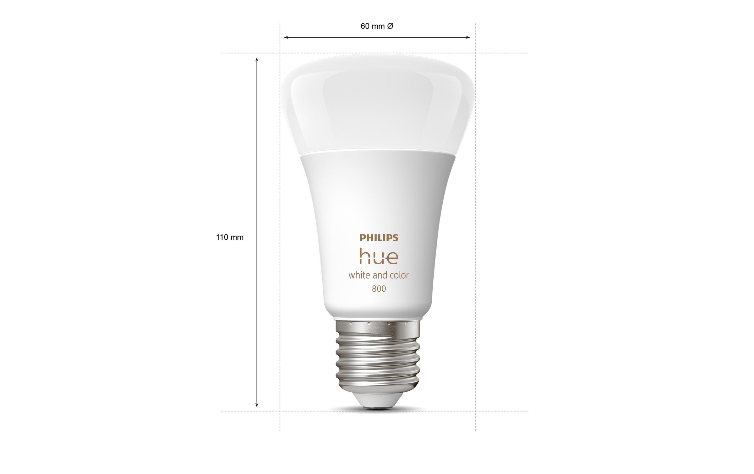 Philips Hue Spezialleuchtmittel »White & Color«, E27, Farbwechsler-Neutralweiss-Tageslichtweiss-Kaltweiss-Warmweiss