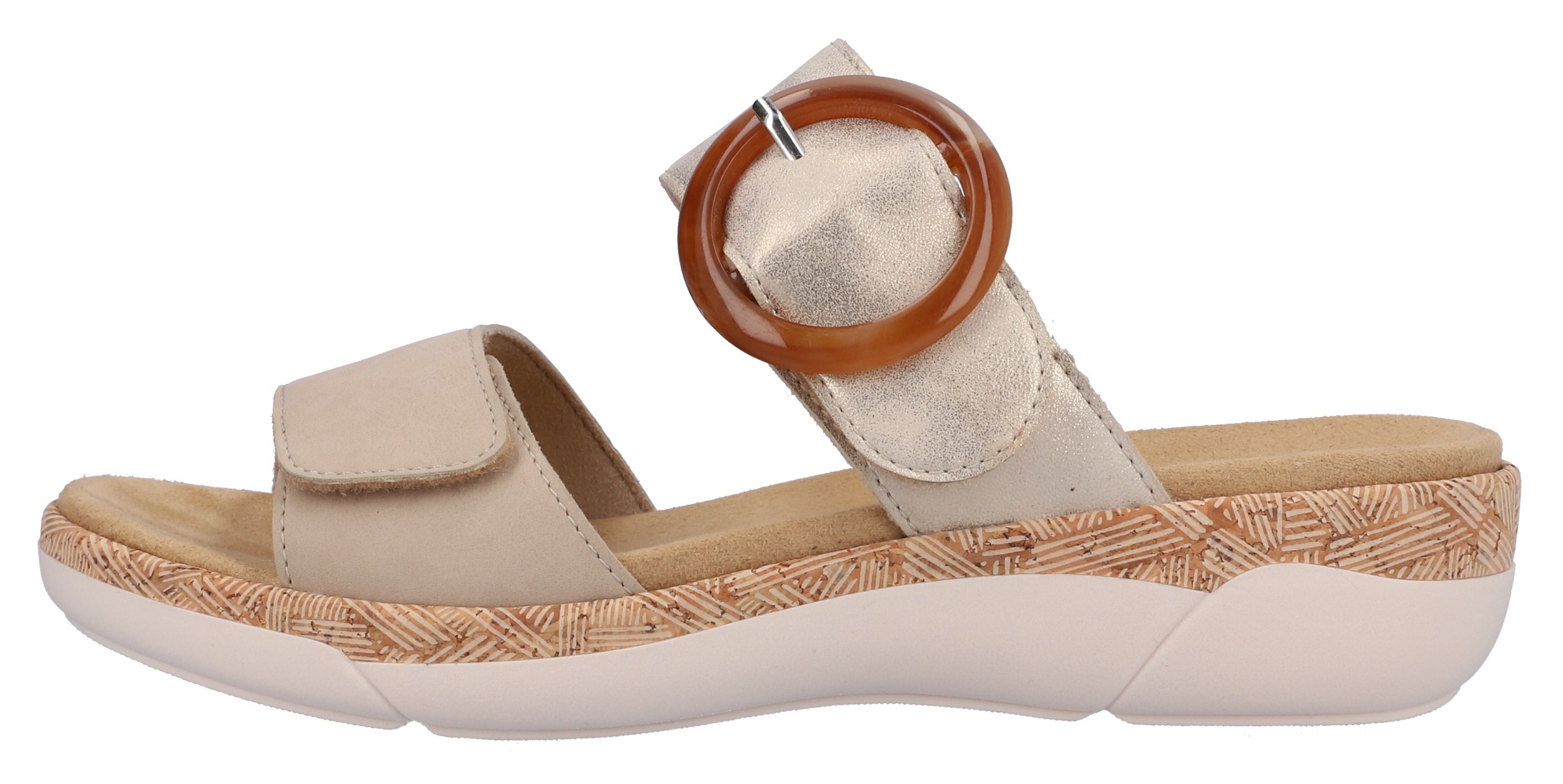 Remonte Pantolette  Keilabsatz, Sommerschuh, Schlupfschuh mit Wechselfussbett