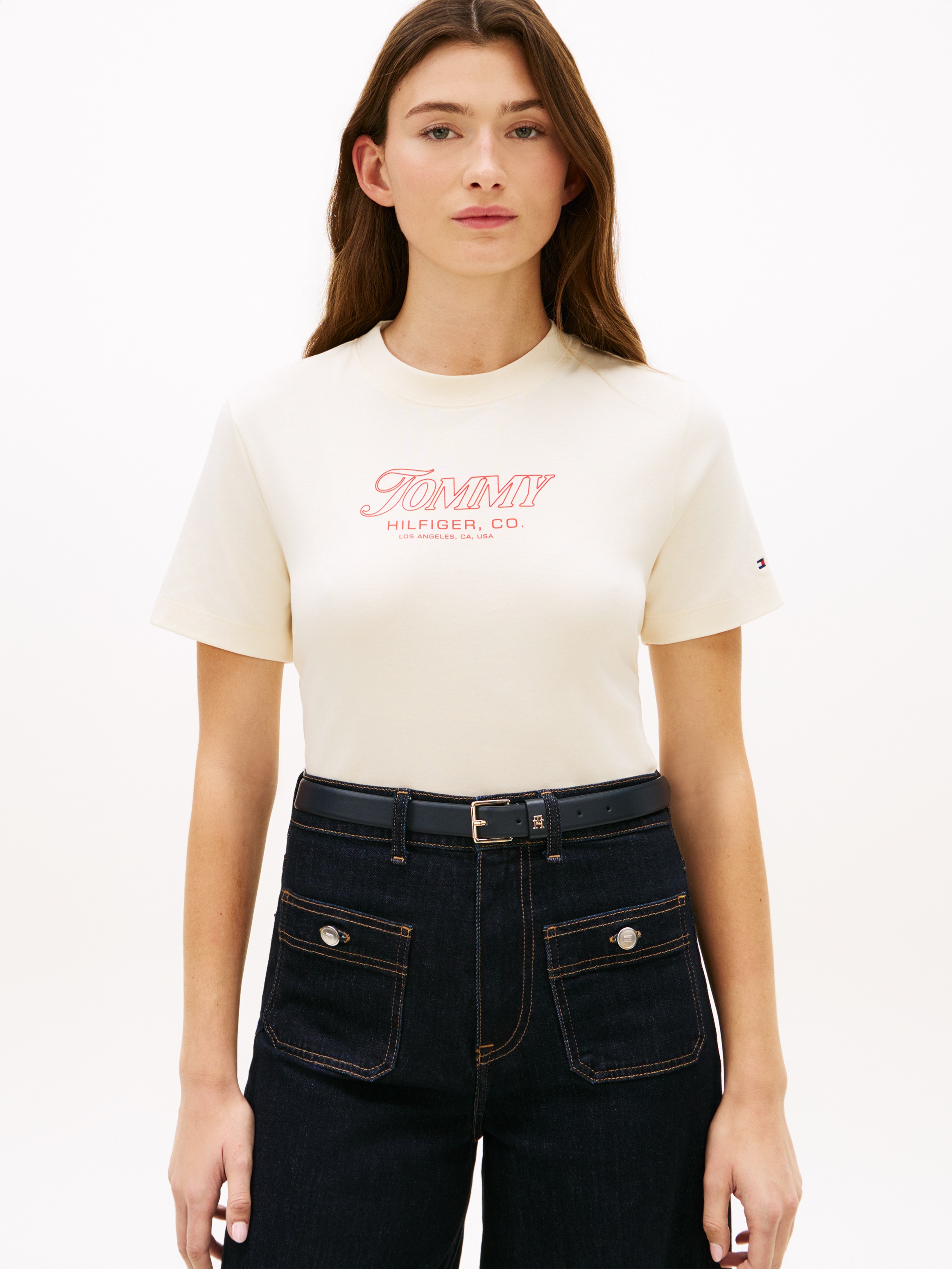Image of Tommy Hilfiger Kurzarmshirt "TILT GRAPHIC REG C-NK SS TEE" mit grossem Logo-Print