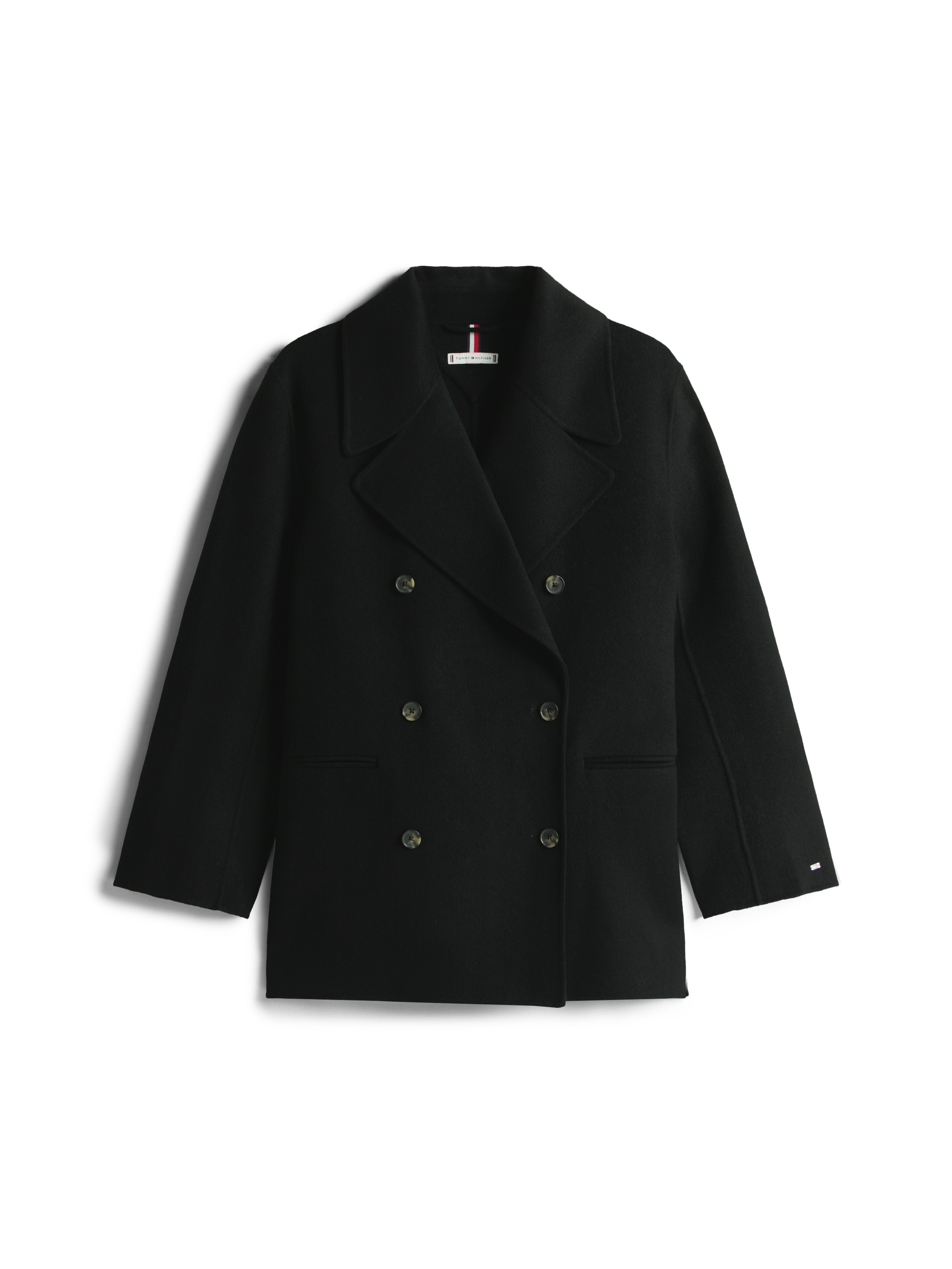 Tommy Hilfiger Kurzmantel »DF WOOL BLEND REG PEACOAT«, aus reiner Wolle