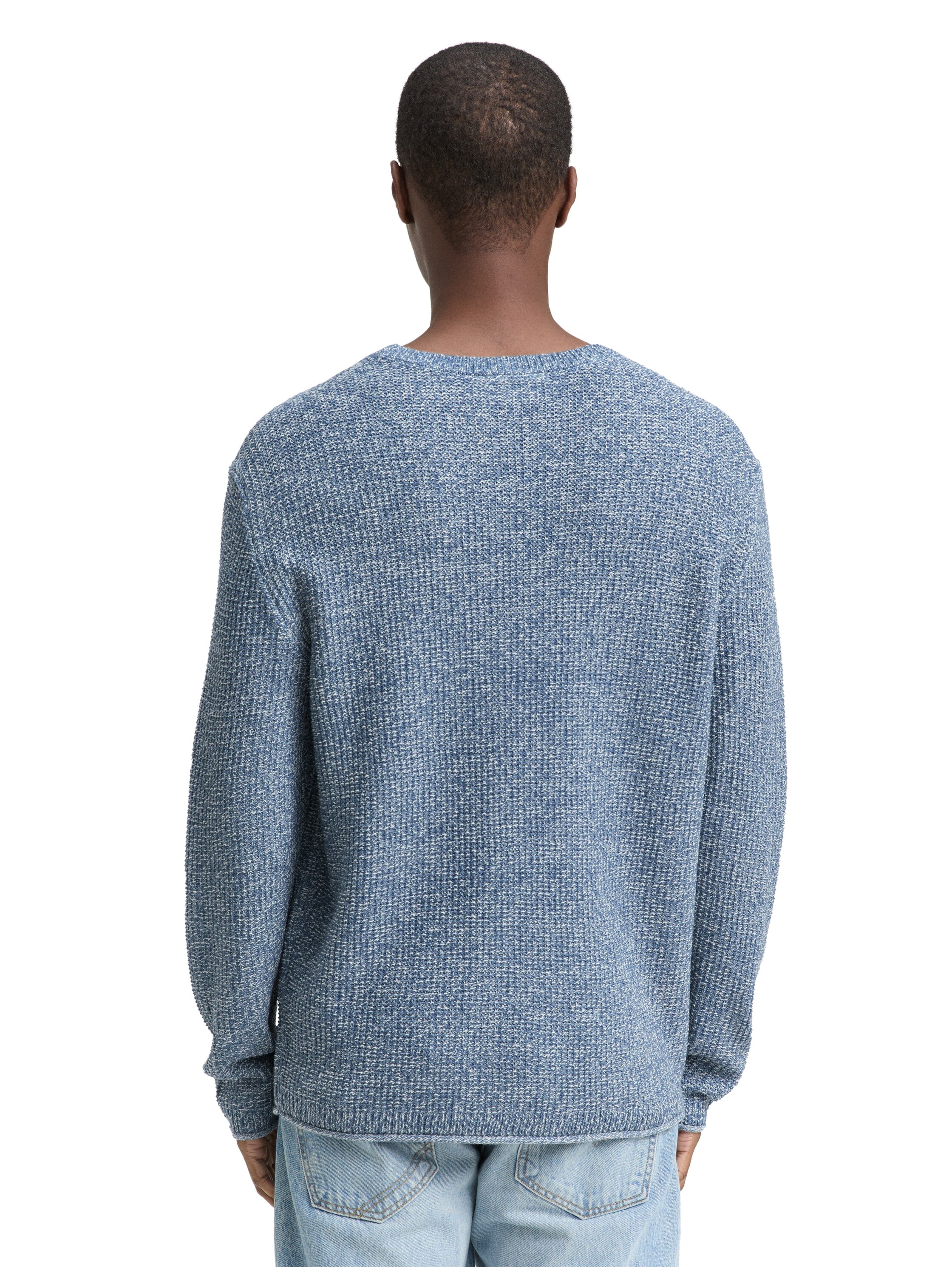 TOM TAILOR Denim Strickpullover mit Logo Stickerei