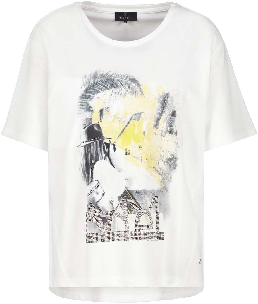 Monari Rundhalsshirt, mit Frontprint