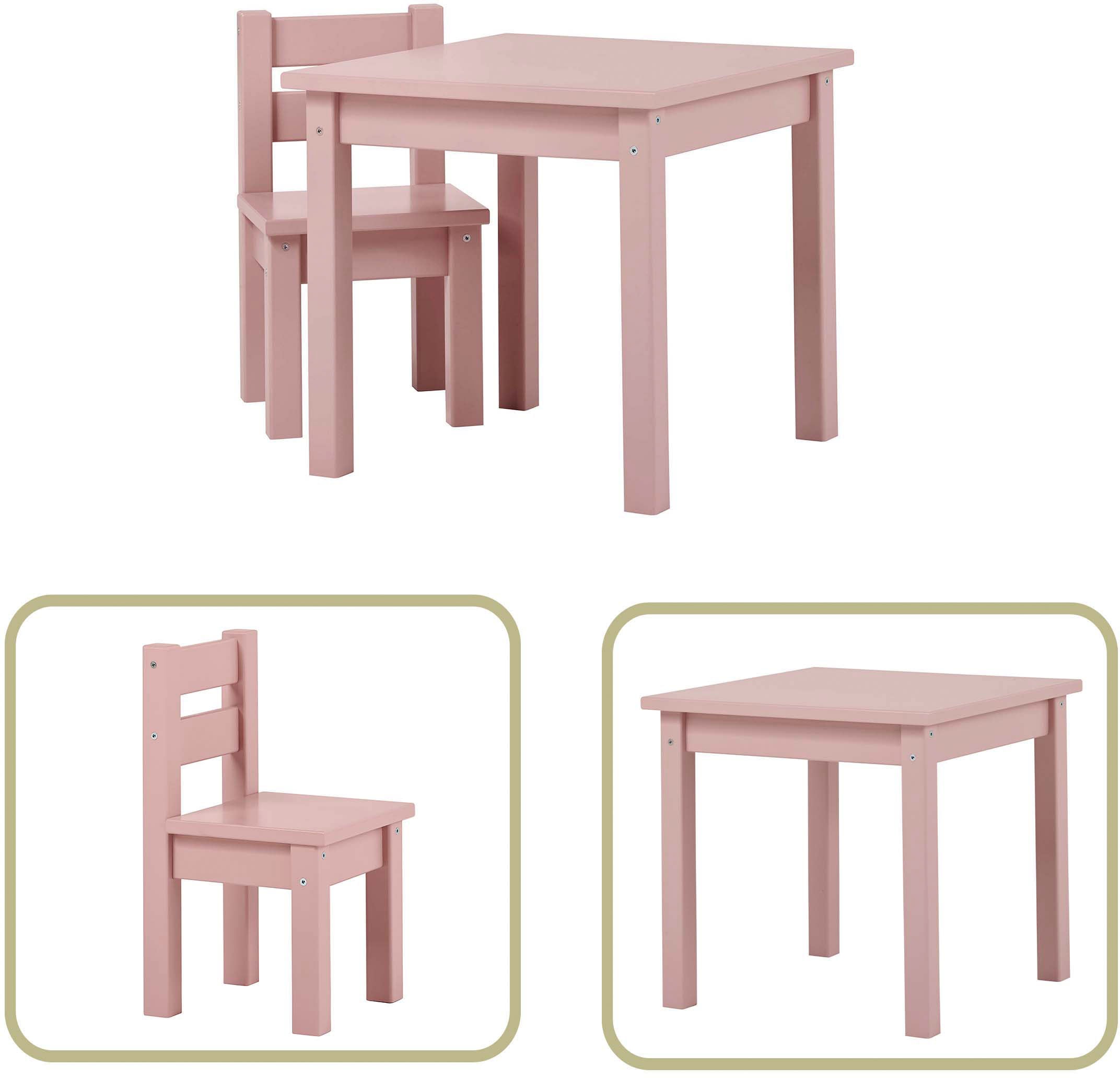 Image of Hoppekids Kindersitzgruppe "MADS Kindersitzgruppe" Set, 1 Tisch, 1 Stuhl, 2 Stk. tlg. in vielen Farben, mit einem Stuhl