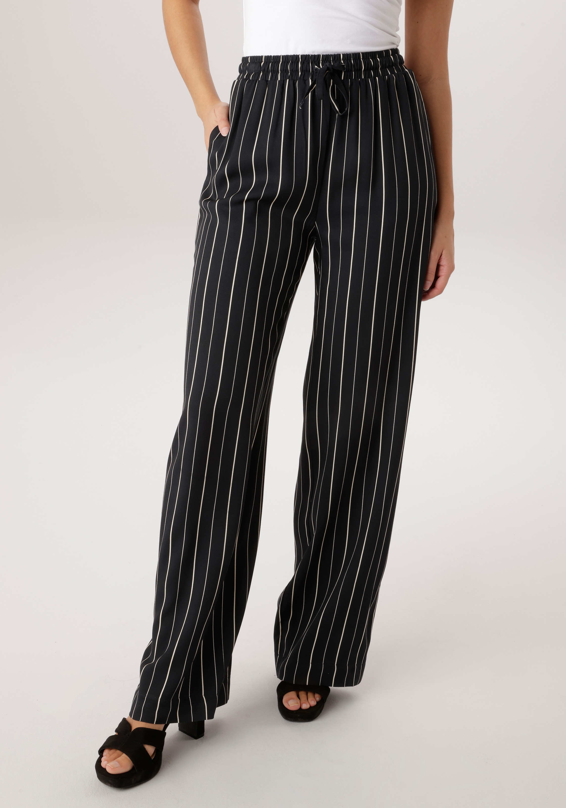 Image of Aniston SELECTED Schlupfhose mit trendigen Streifendessin - NEUE KOLLEKTION