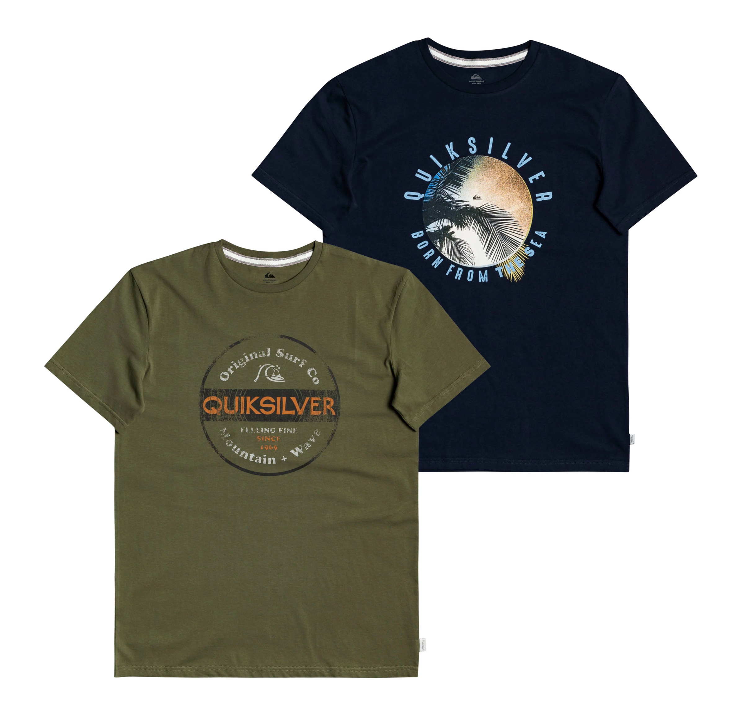 Image of Quiksilver Print-Shirt »OCEAN OF NIGHT«, (Packung, 2 tlg., 2er-Pack) bei Ackermann Versand Schweiz