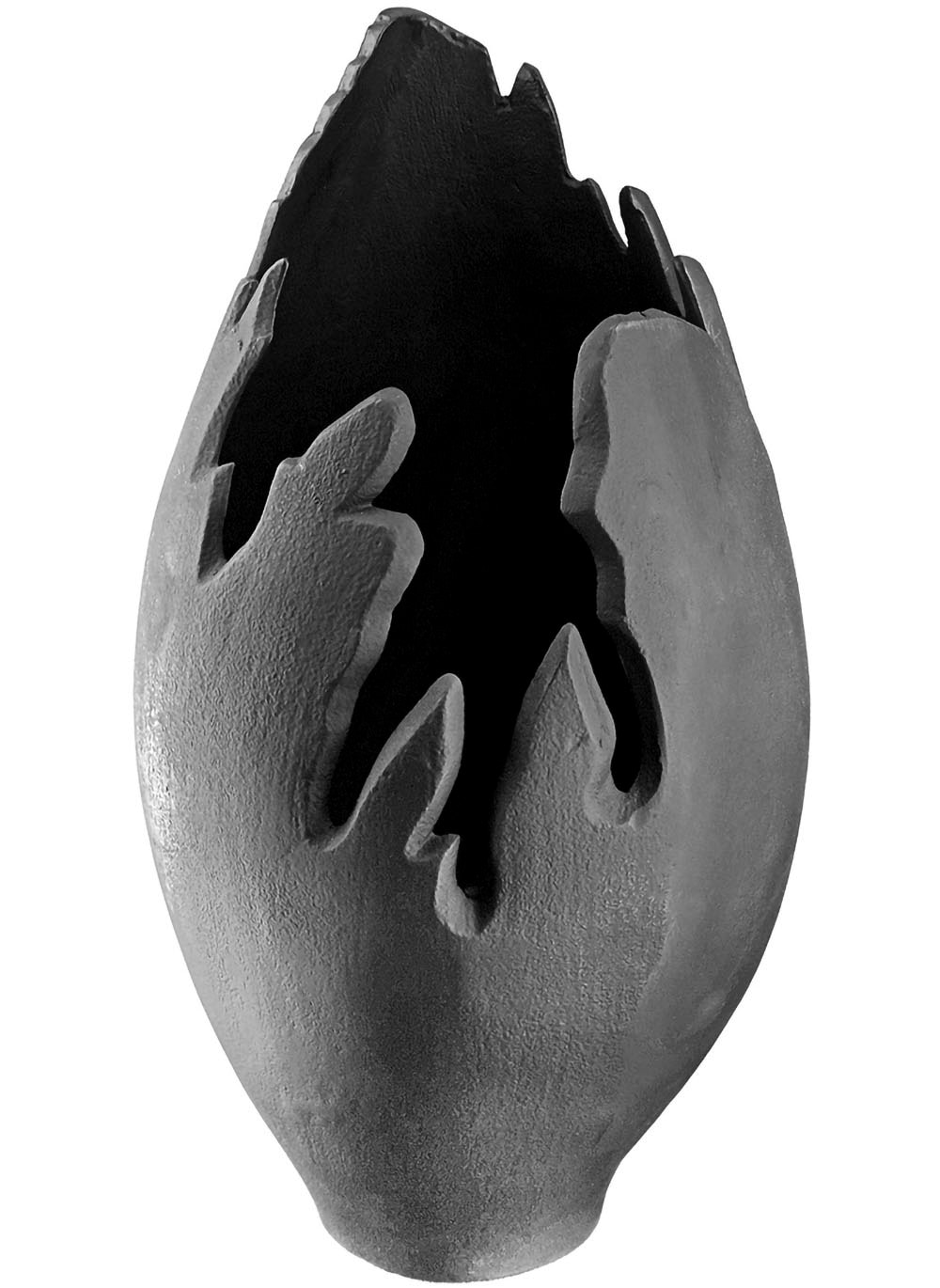 Casablanca by Gilde Dekovase »Vulkano Flame, aus Aluminium, nicht wasserdicht« mit Filzgleitern, nur für Dekozwecke geeignet