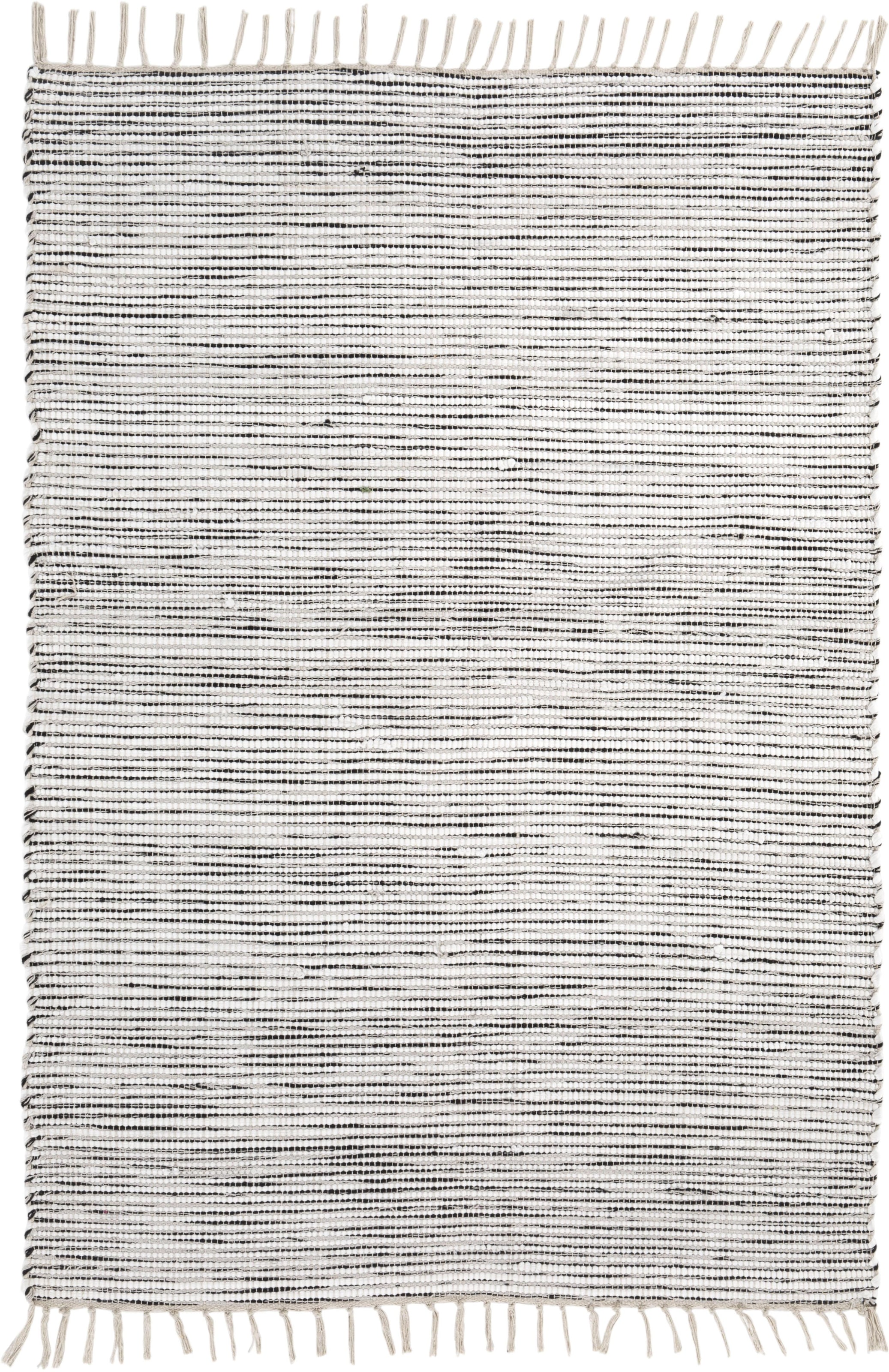 Teppich, Handweb Fransen 1«, reine Baumwolle, kaufen Flachgewebe, jetzt mit Andiamo rechteckig, handgewebt, »Milo Teppich