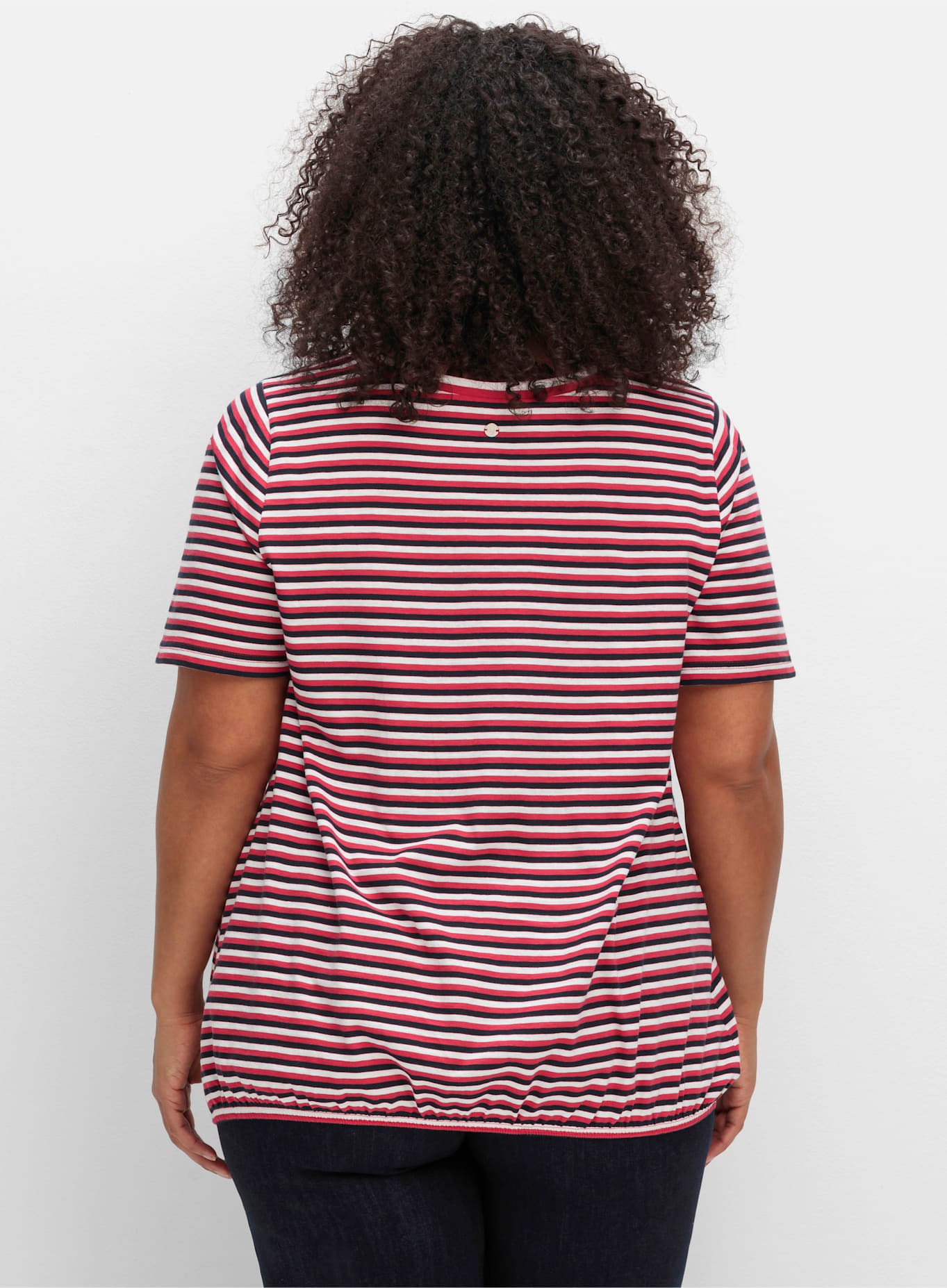 Sheego Kurzarmshirt »Rundhalsshirt«, (1 tlg.)