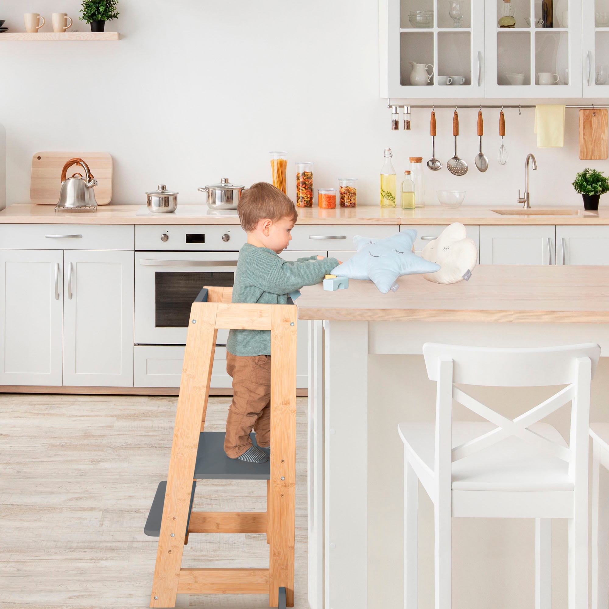 roba® Assis-debout »Lernturm Bambus« ()