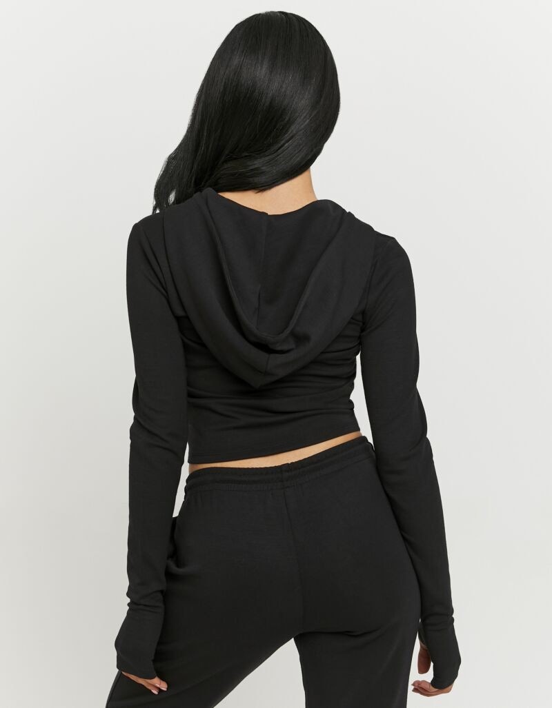 Tally Weijl Sweat à capuche »SSWPEMARIE« Materialmix, verkürzt geschnitten