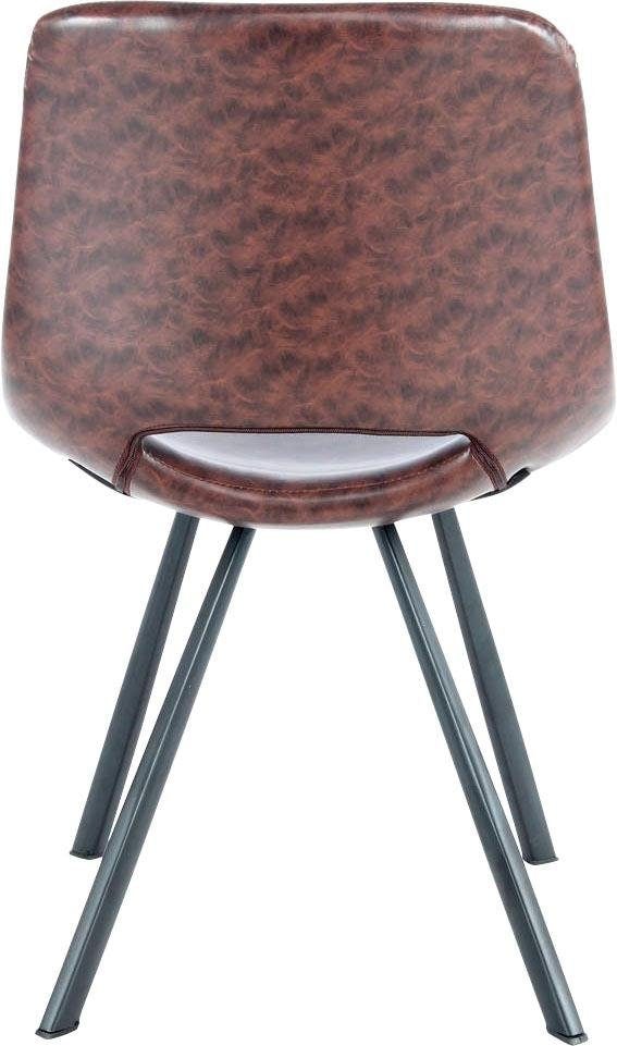 Kayoom Stuhl »Josephine 325 2er-Set, zeitloses Design, mit geometrischer Aussparung«, (Set), 2 St., pflegeleicht, schlicht, weiche Polsterung für angenehmes Sitzgefühl