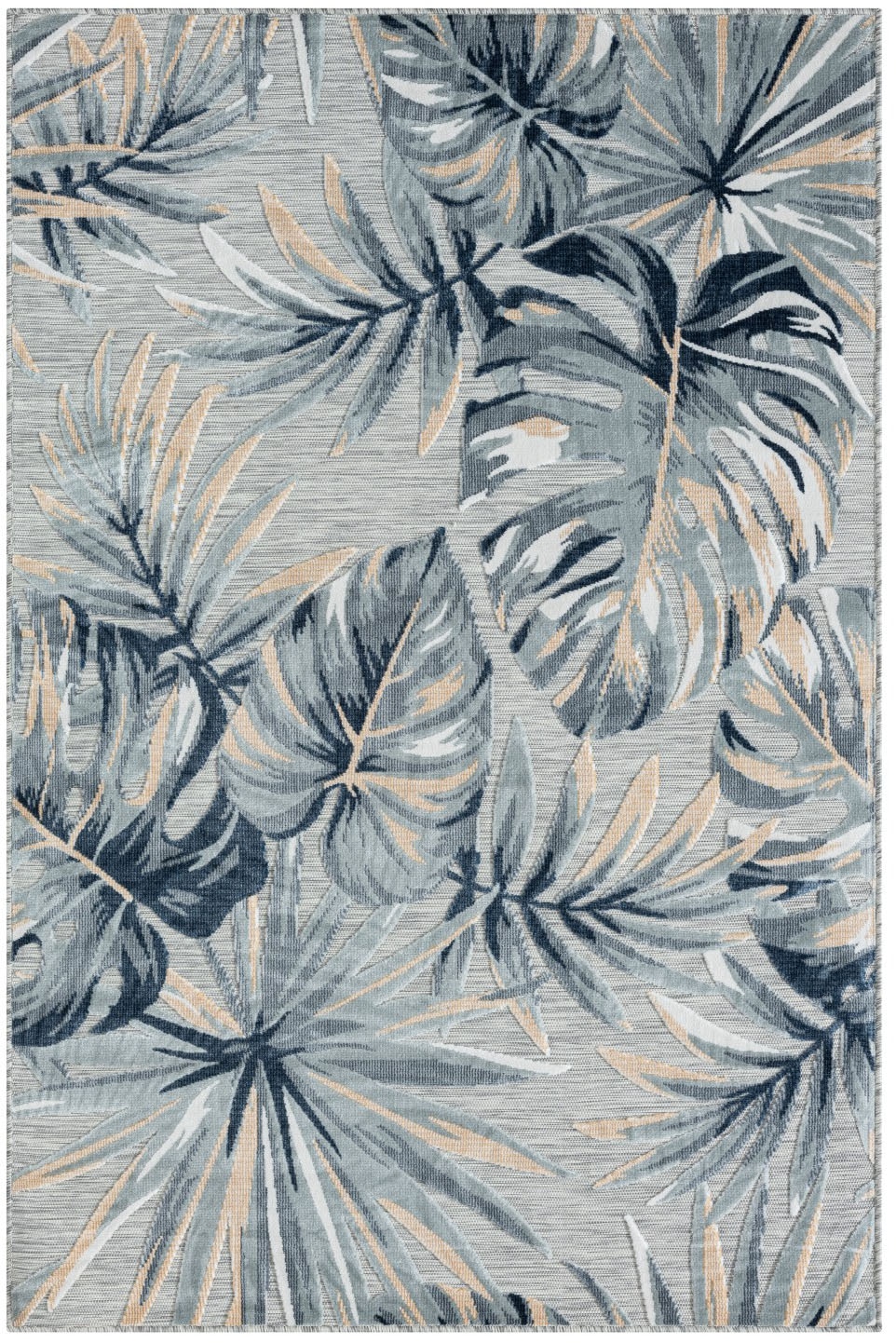 Myflair Möbel & Accessoires Teppich »Sol, LAGERRÄUMUNG!« rechteckig 8 mm Höhe Blätter Motiv, Hoch-Tief Effekt, Outdoor geeignet, Balkon, Terrasse