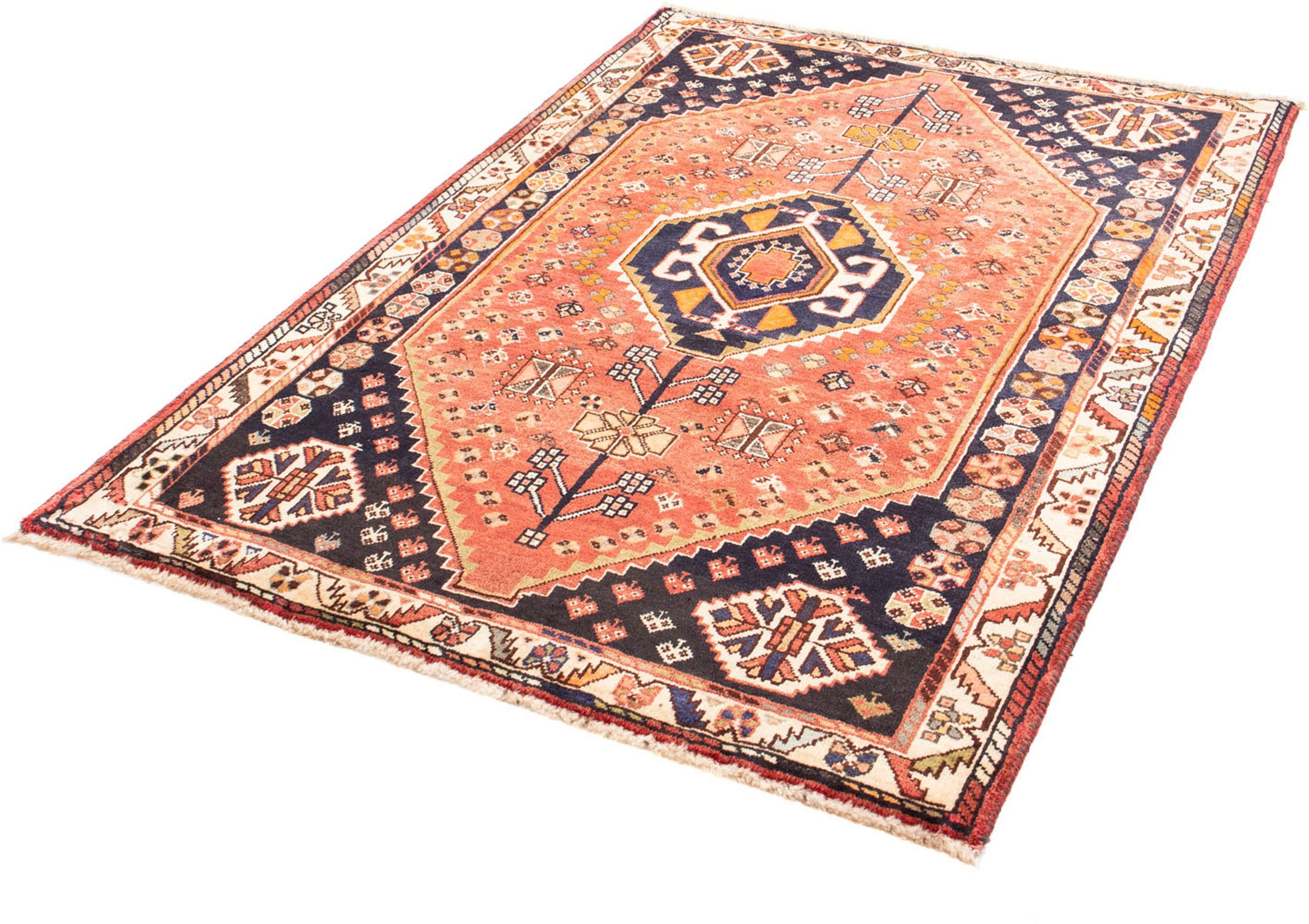 Image of morgenland Orientteppich »Perser - Nomadic - 156 x 110 cm - hellrot«, rechteckig, 10 mm Höhe, Wohnzimmer, Handgeknüpft, Einzelstück mit Zertifikat bei Ackermann Versand Schweiz