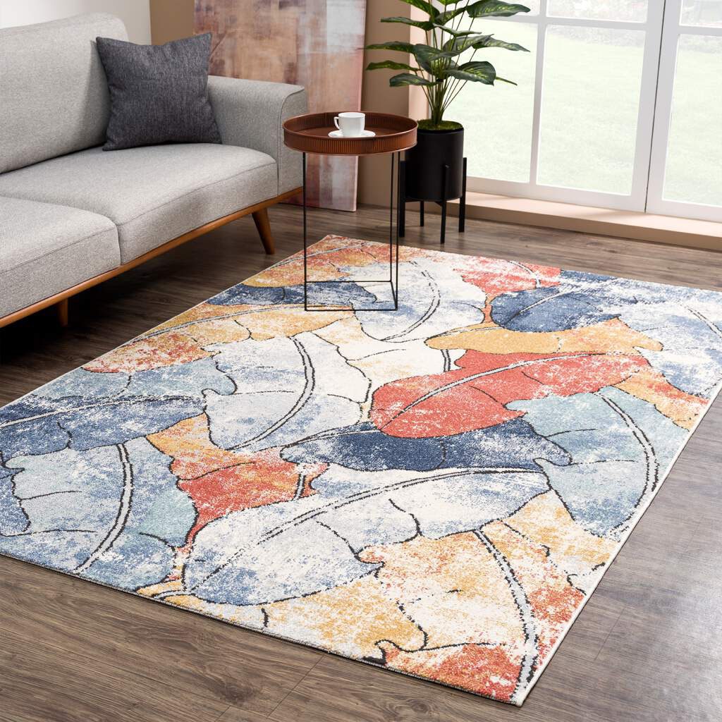 Carpet City Teppich »Mista Weich rechteckig, Floral, günstig kaufen Multicolor, 2553«, Kurzflor
