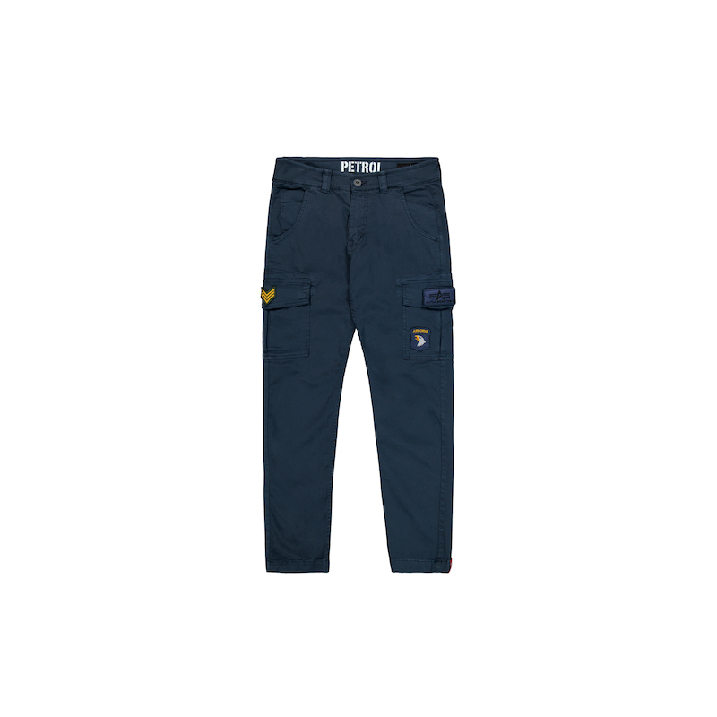 Alpha Industries , Cargohose »Petrol Patch Pant« , blau , 34 , Cotton Twill Stoff