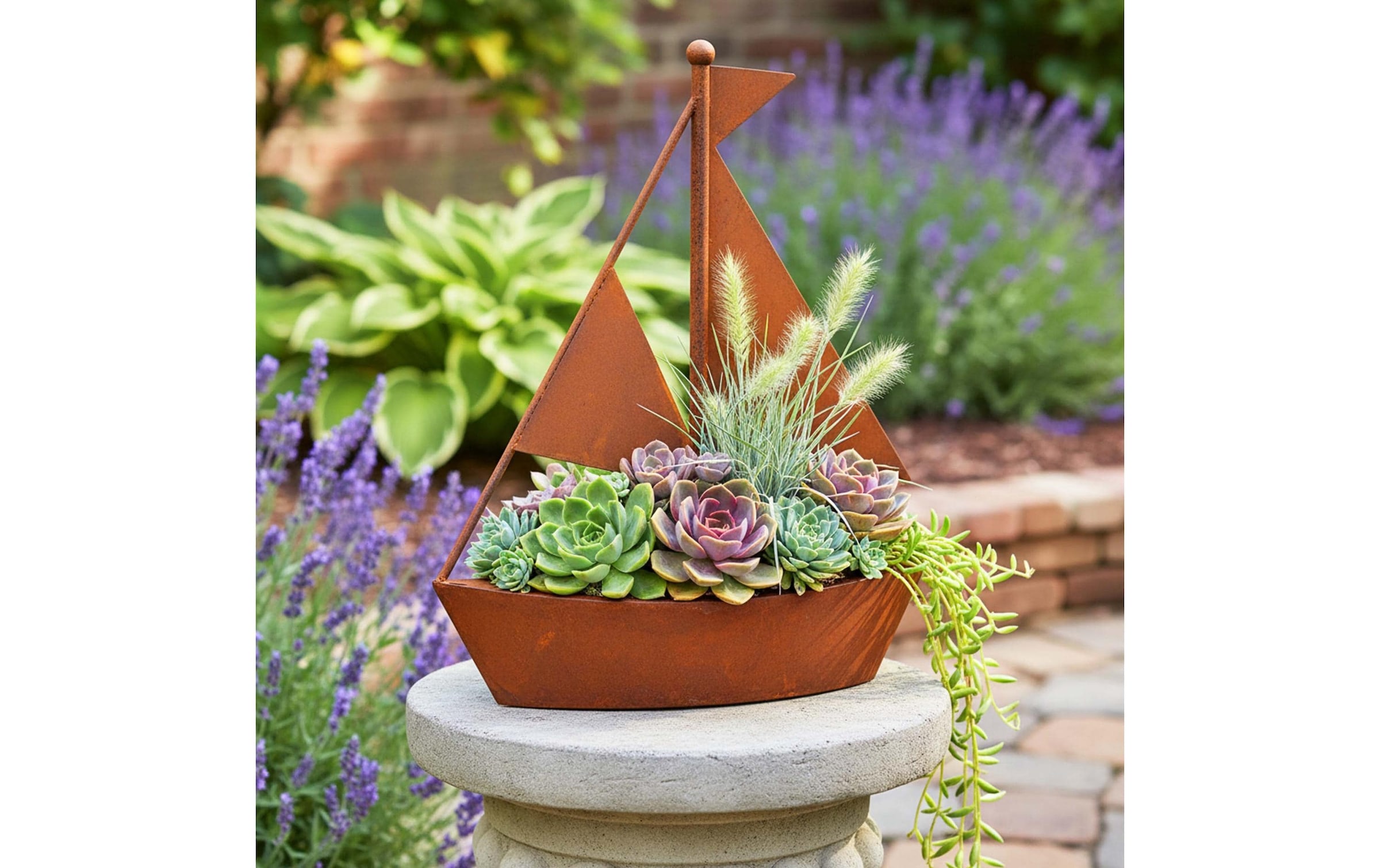 relaxdays Pot de fleurs »Schiff«