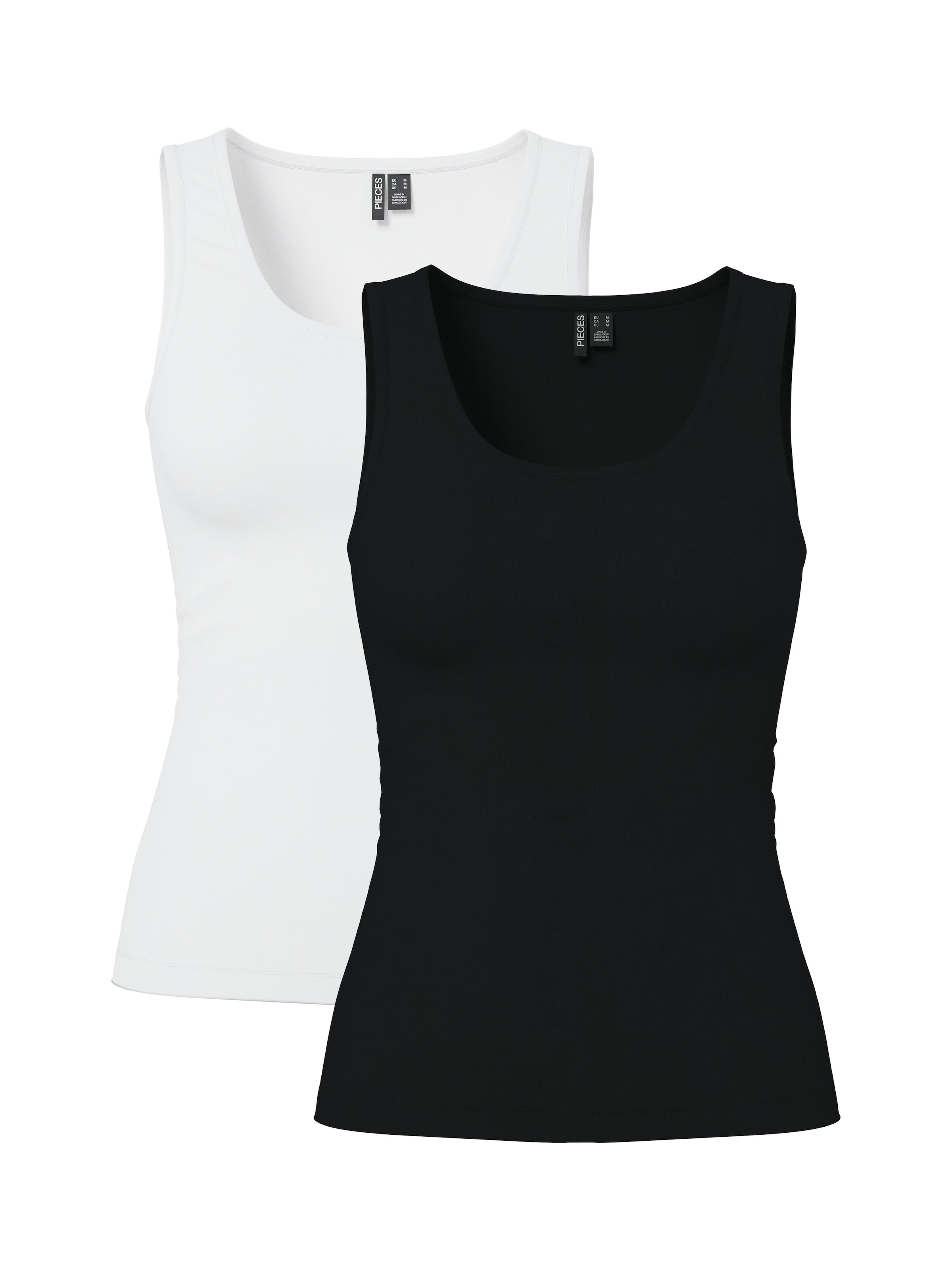 Image of pieces Tanktop "PCAMELIA TANK TOP 2-PACK JRS NOOS BC" 2er-Pack, mit klassischen Farben