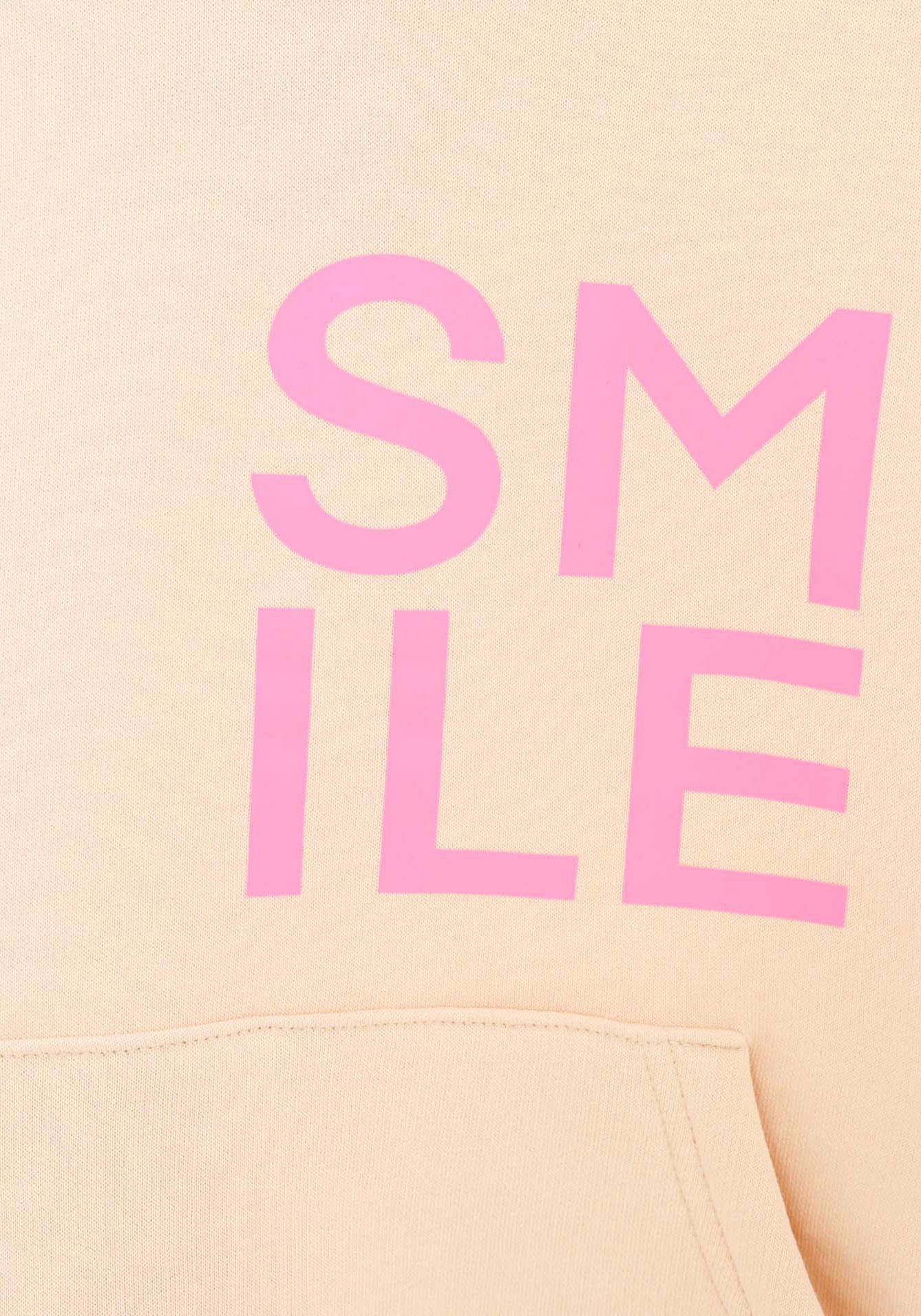 Zwillingsherz Hoodie »"Alissa-Kids"«, mit "Smile"-Aufdruck in Neonfarben und gestickte Smiley
