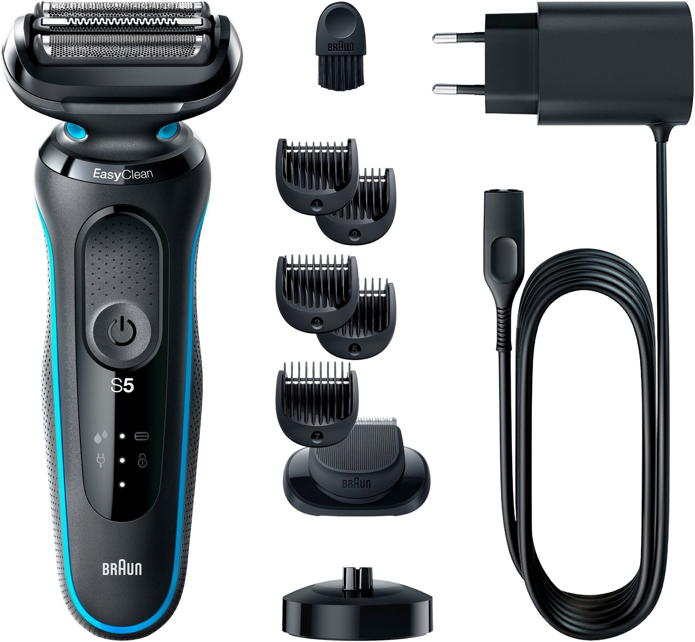 Braun Elektrorasierer »Series 5 51-M4500cs«, 1 St. Aufsätze, EasyClick-Barttrimmer-Aufsatz, Wet&Dry