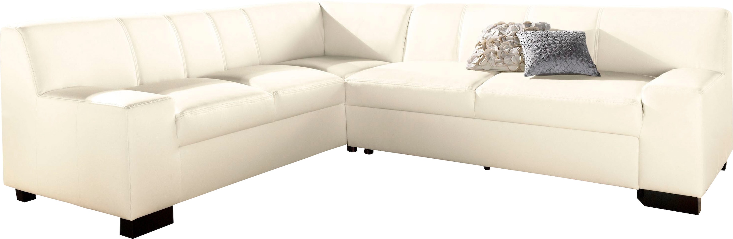 DOMO collection Ecksofa "Norma, moderne Armlehnen, zeitlos und elegant, Breite 247cm, L-Form" wahlweise mit Bettfunktion