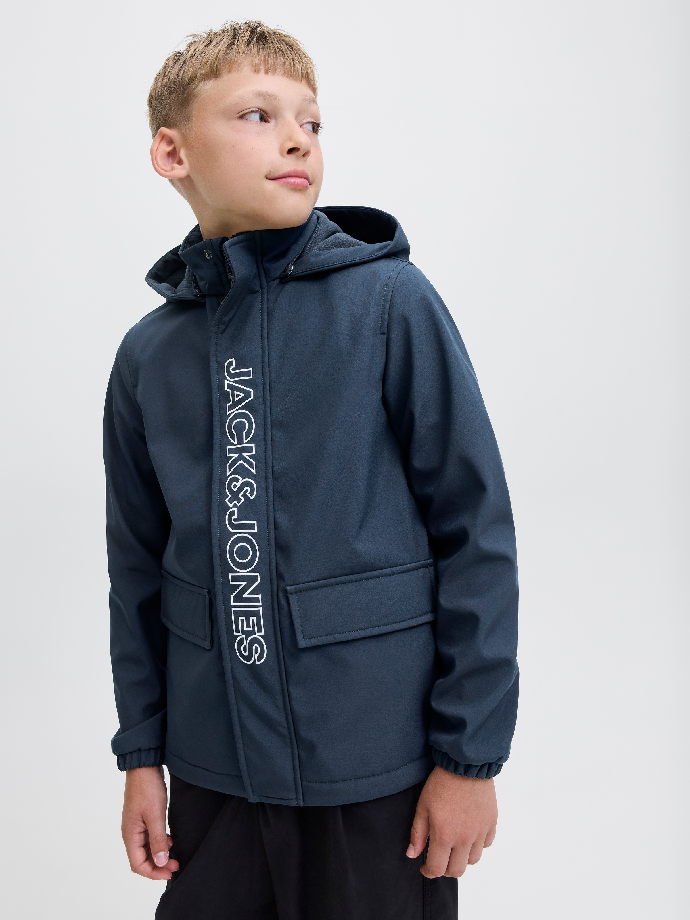 Jack & Jones Junior Veste softshell »JJEMATT SOFTSHELL HOOD SN JNR« mit Kapuze