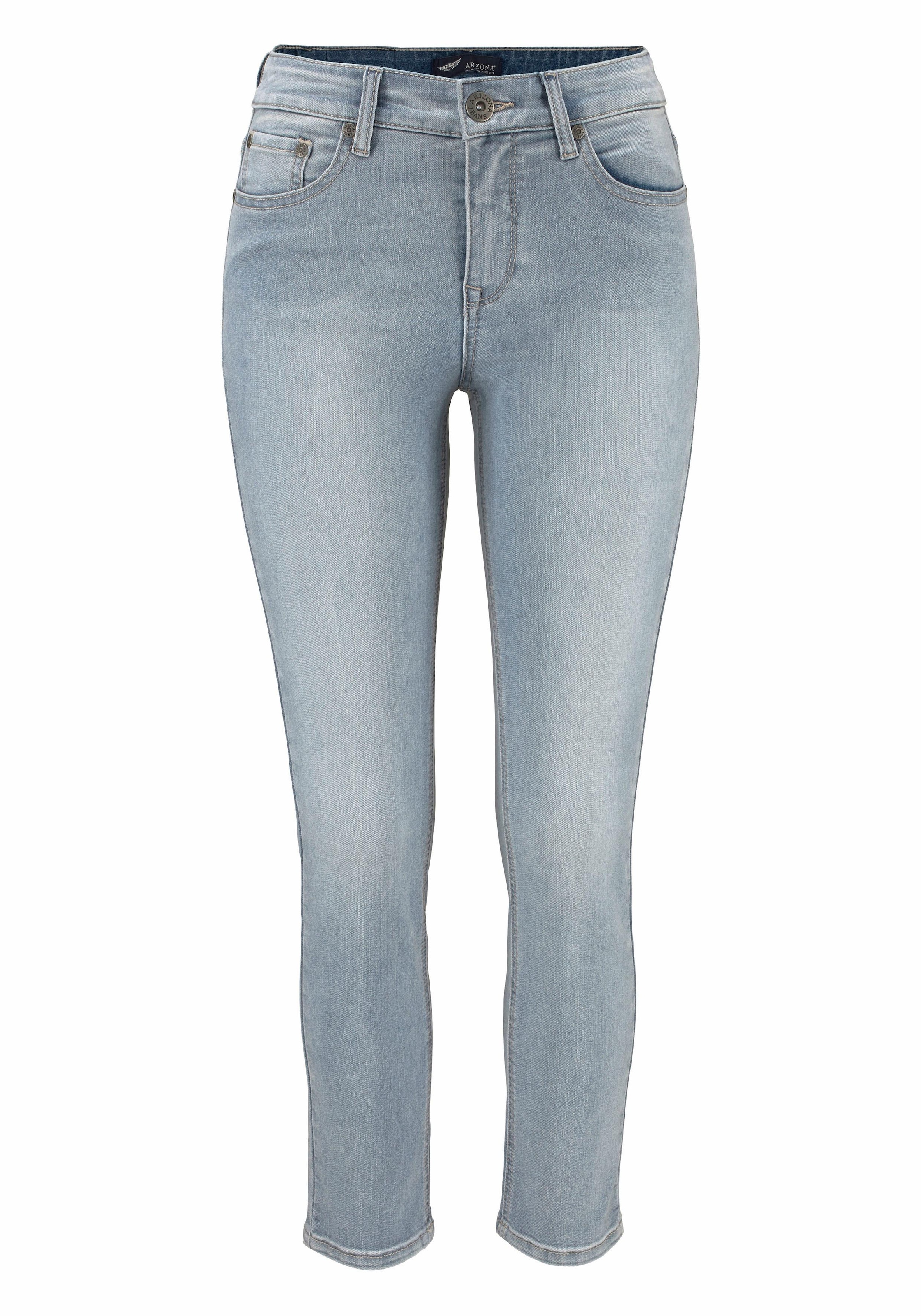 Arizona 7/8-Jeans »Shaping«, eng anliegend, Röhrenjeans, Used-Waschung, High-Waist, 7/8-Länge