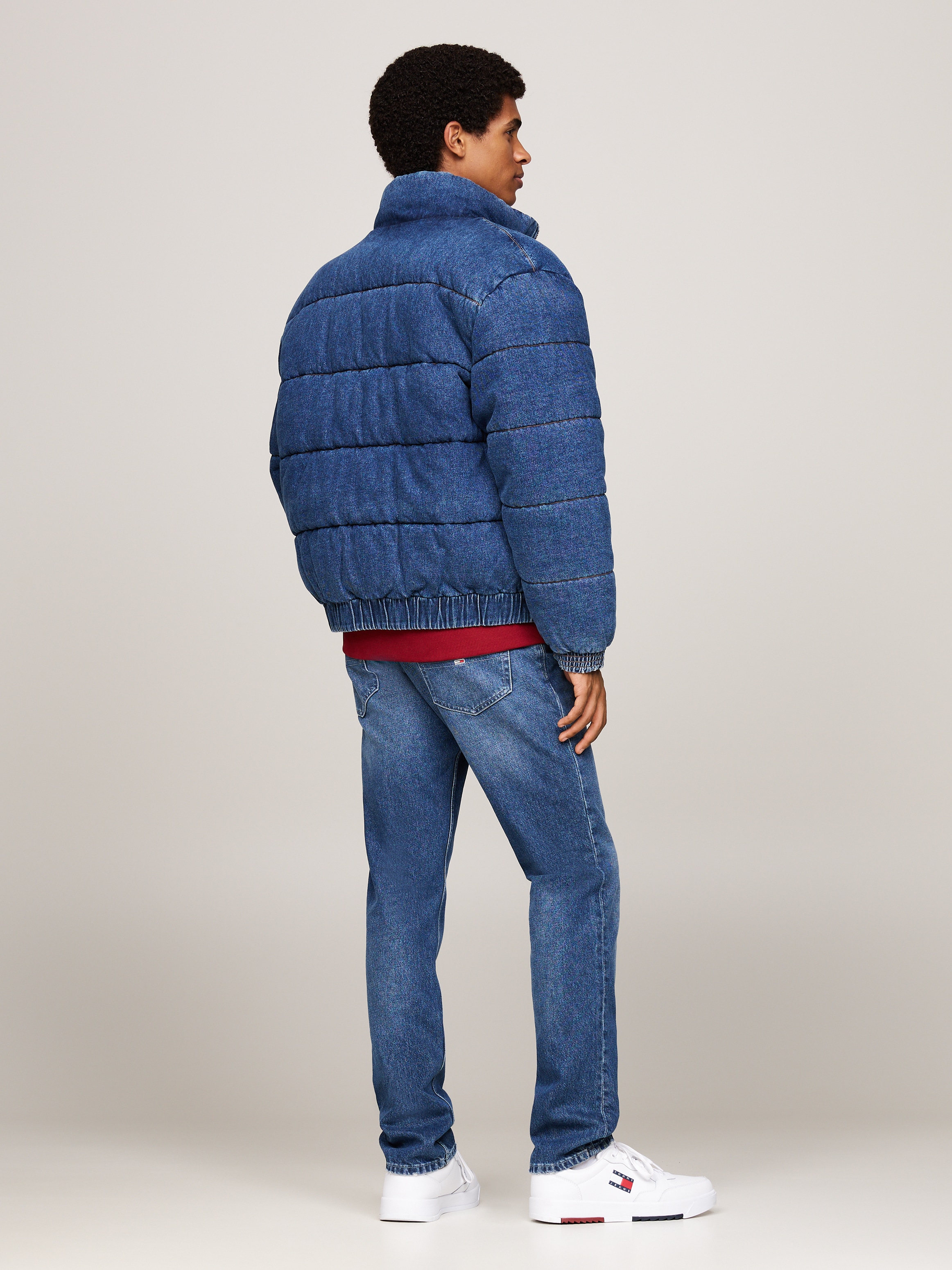 Tommy Jeans Steppjacke »DENIM PUFFER JKT DH6051«, mit bestickten Markenlogo auf Brusthöhe