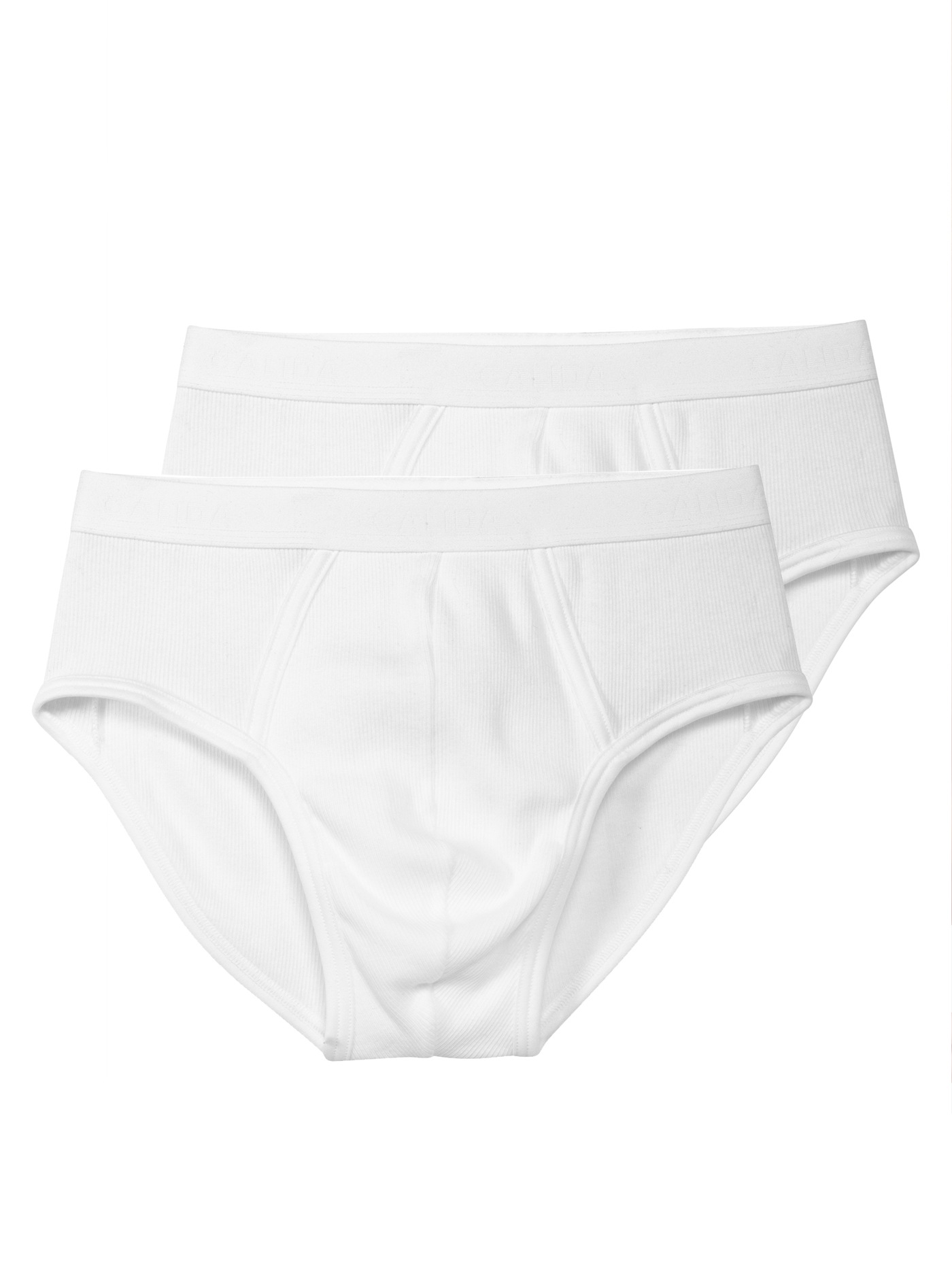 Image of CALIDA Slip "Natural Benefit" 2er Pack, Pure Cotton, Feinripp-Qualität, elastischer Bund, weich