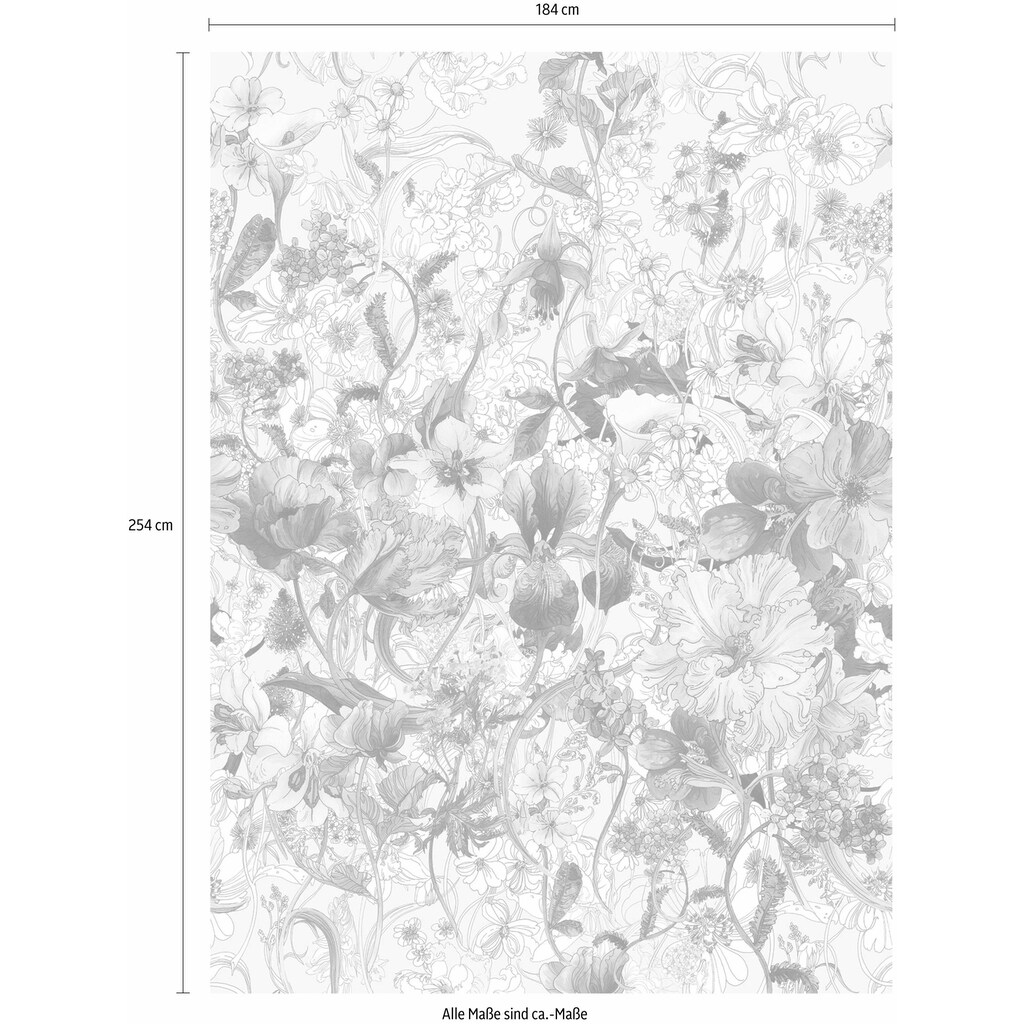 Komar Fototapete »Flora«, bedruckt-floral-geblümt, ausgezeichnet lichtbeständig