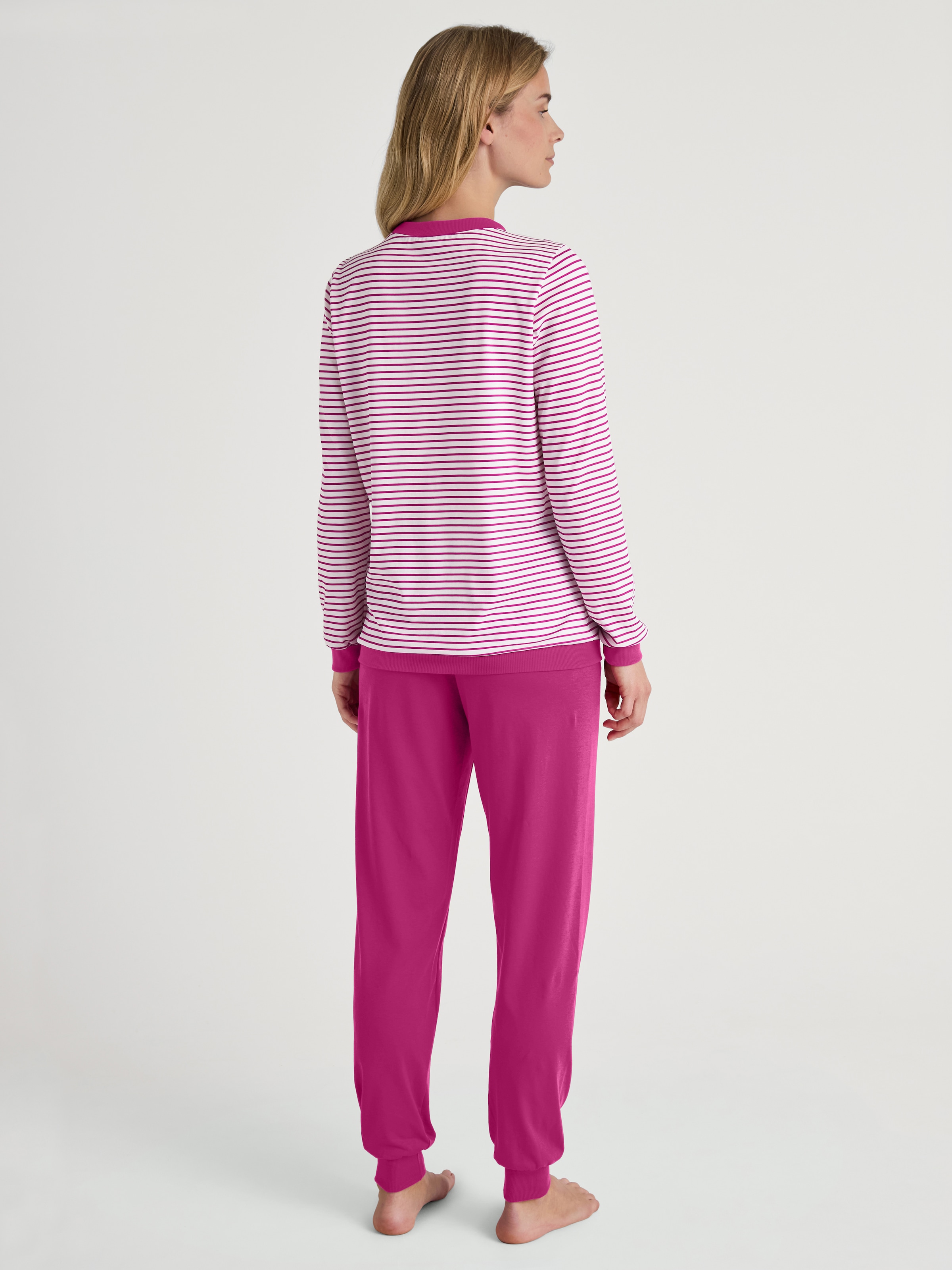CALIDA Pyjama 2 Qualité single jersey, manches longues, col rond,