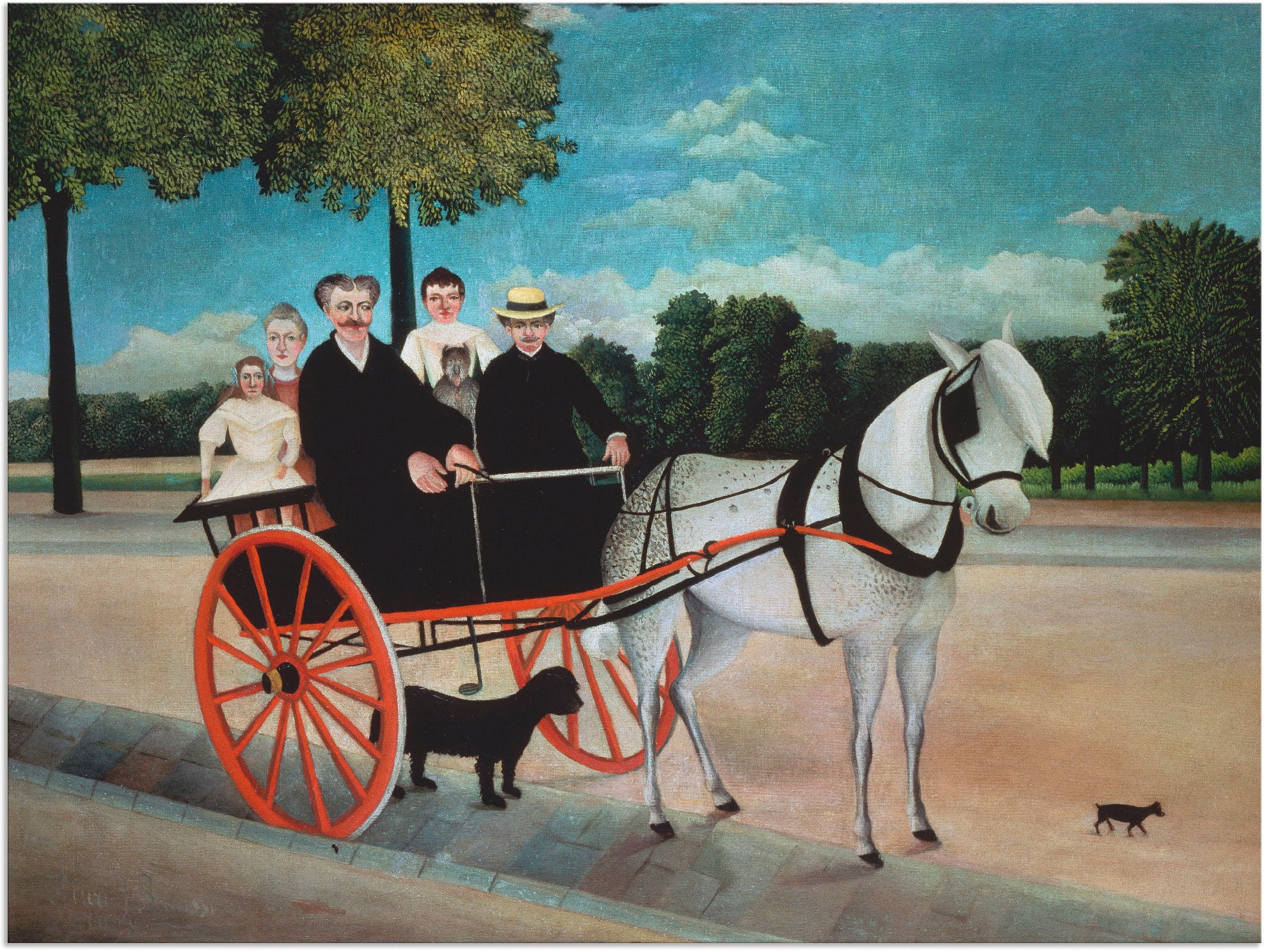 Image of Artland Wandbild »Der Karren des alten Juniet. 1908«, Kutschen, (1 St.), in vielen Grössen & Produktarten - Alubild / Outdoorbild für den Aussenbereich, Leinwandbild, Poster, Wandaufkleber / Wandtattoo auch für Badezimmer geeignet bei Ackermann Versand Sc