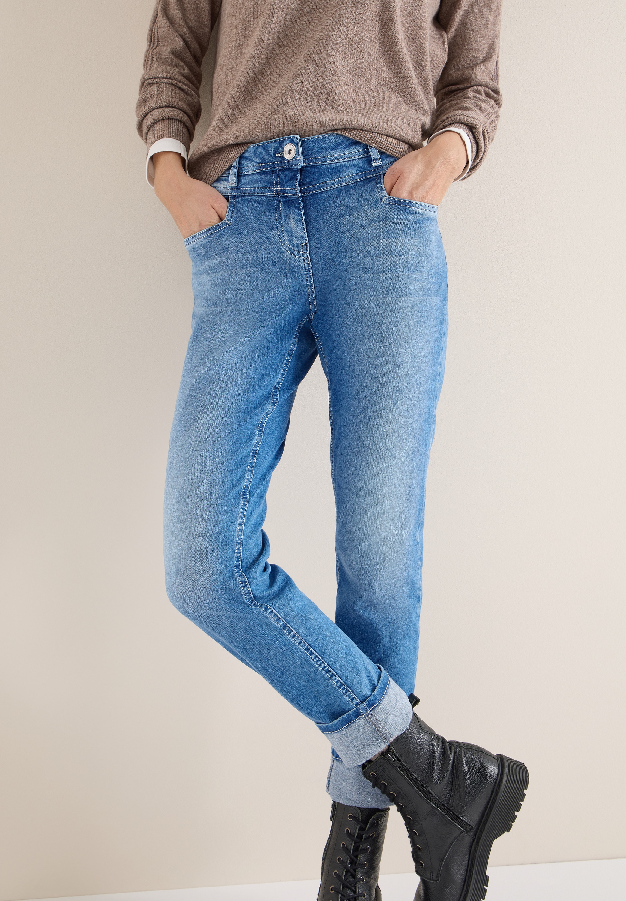 Image of Cecil 5-Pocket-Jeans "Style Scarlett" mit Turn-up