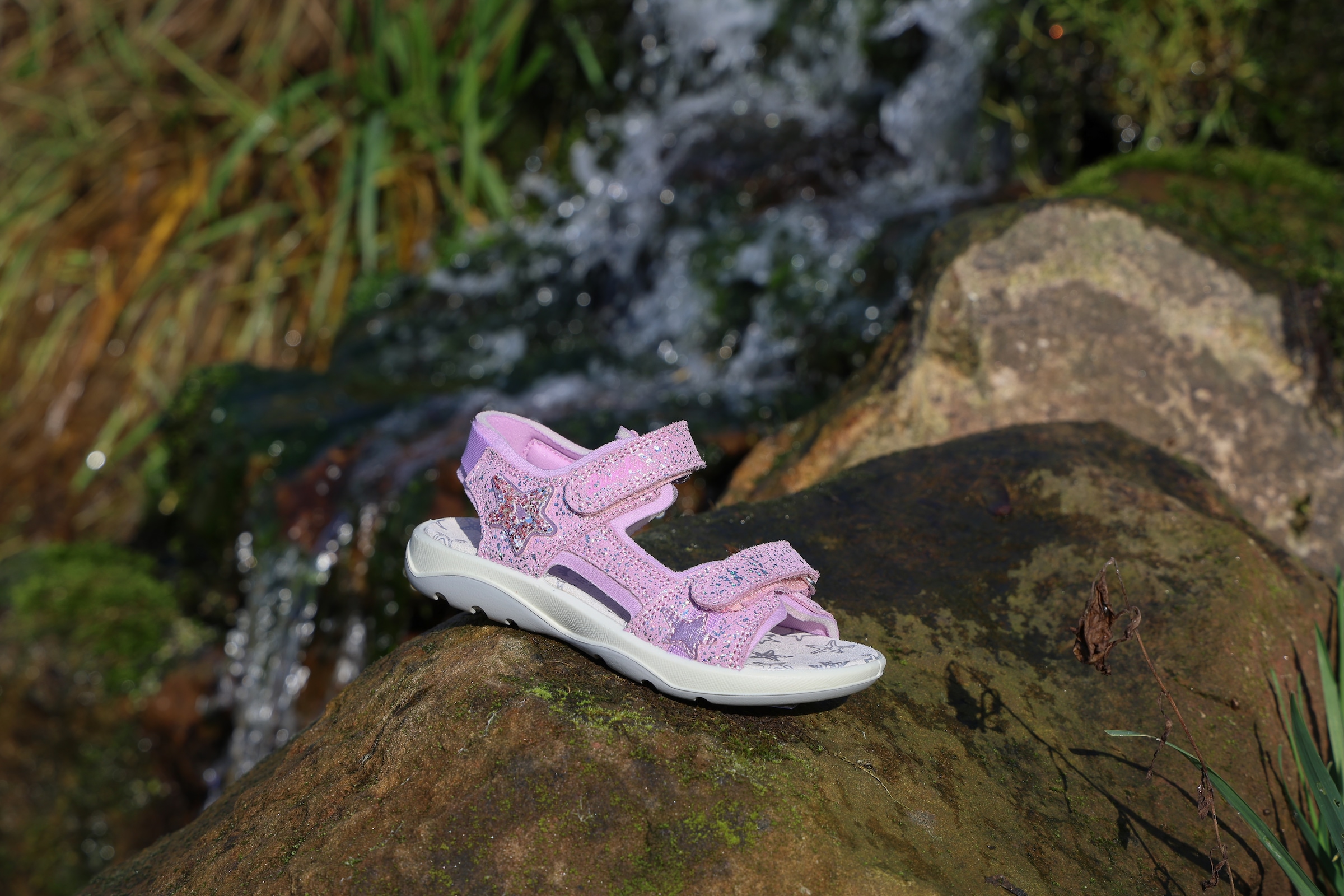 Lurchi Sandale »Fia 2«  Chaussure à scratch avec paillettes, gabarit de taille à télécharger