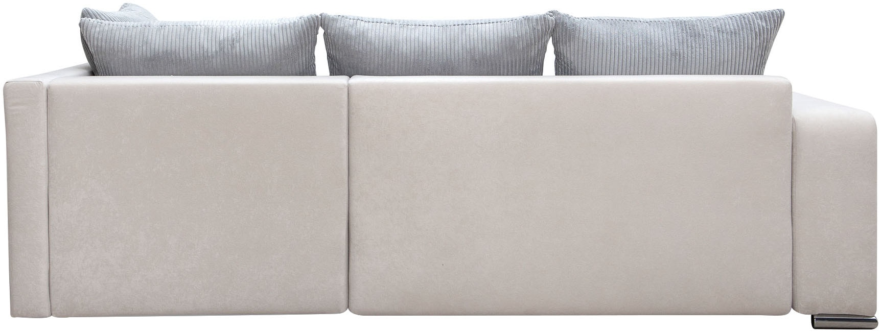 COLLECTION AB Canapé d'angle »John L-Form, B: 226 cm« fonction couchage, coffre à linge, élément de rangement, lumière et 2 coussins décoratifs