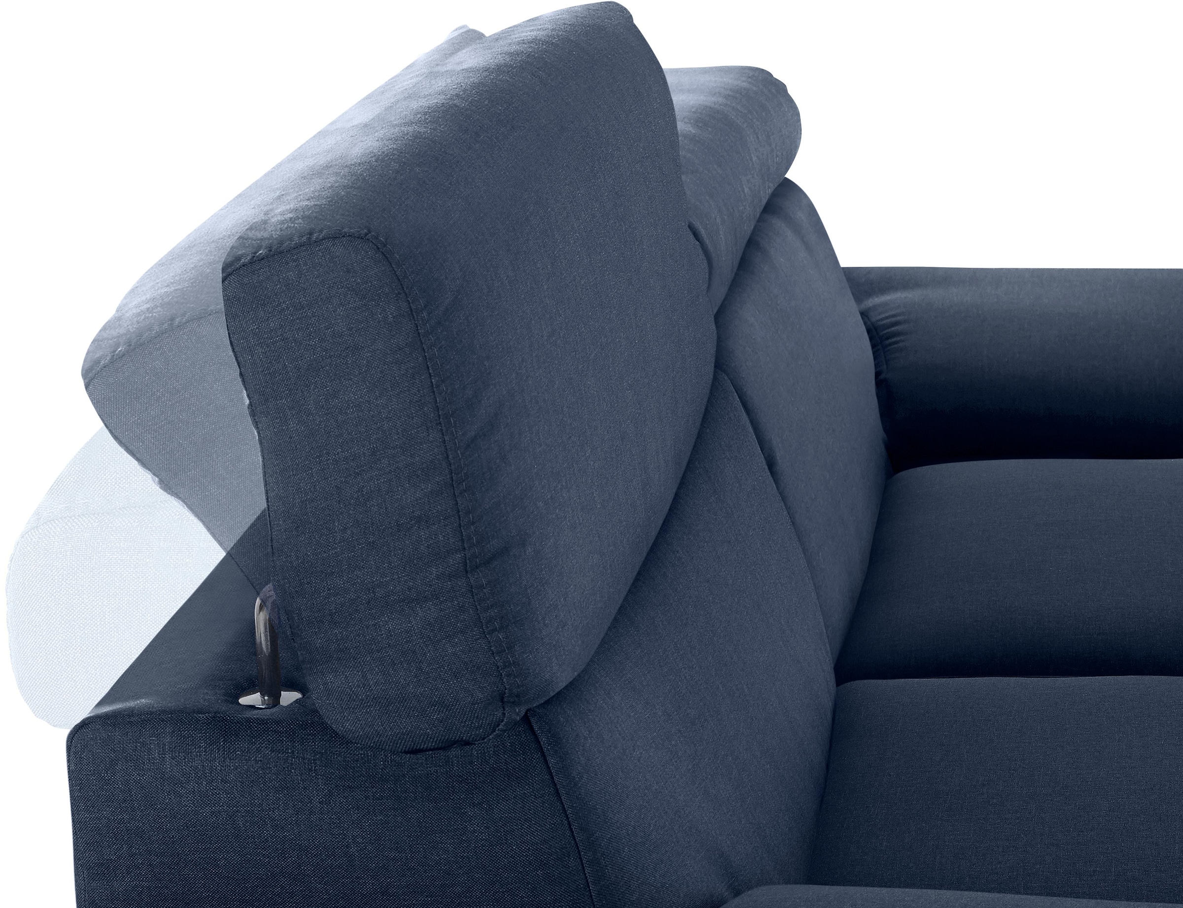 DOMO collection 2-Sitzer »Mira inklusive Kopfteilverstellung für mehr Wohlfühlkomfort« elegant und modern, komfortabel, frei im Raum stellbar