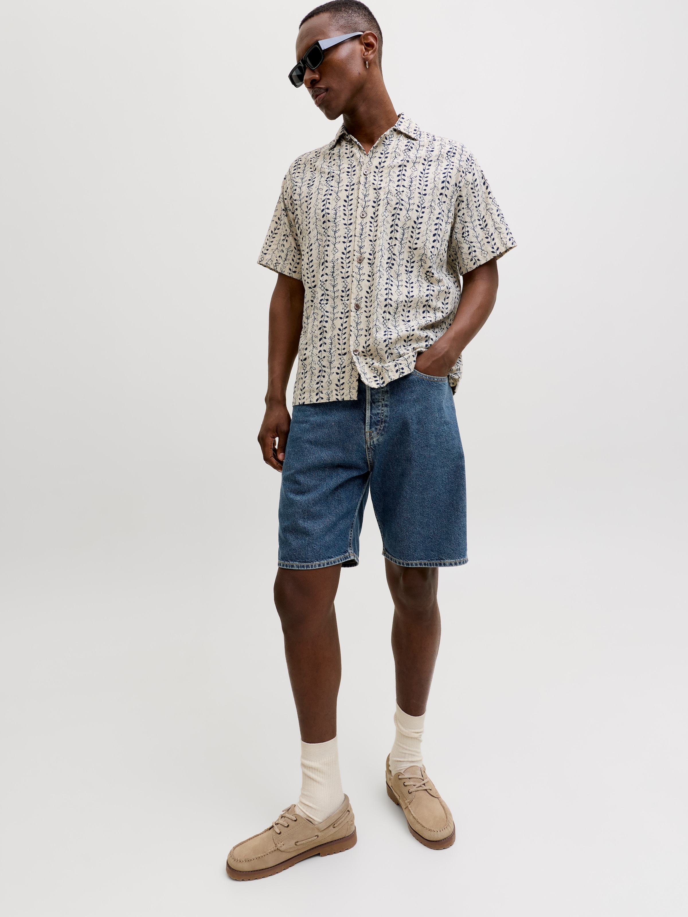 Jack & Jones Short en jean »JJITONY JJORIGINAL SHORTS AM 460 SN« mélange coton, coupe décontractée