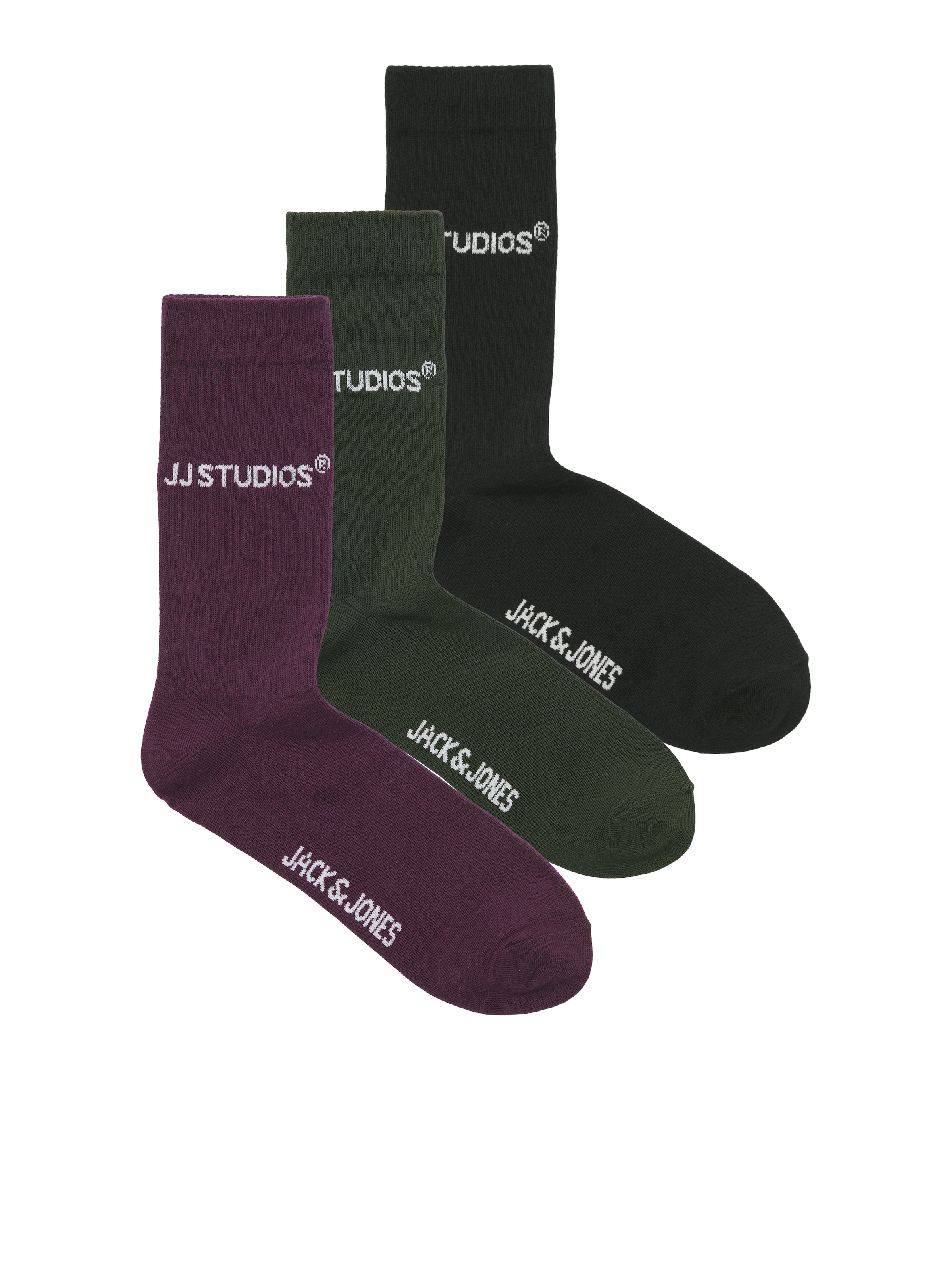 Image of Jack & Jones Freizeitsocken "JACSOHO TENNIS SOCKS 3 PACK NOOS" Packung, 3 Stk. tlg. mit Logostickerei