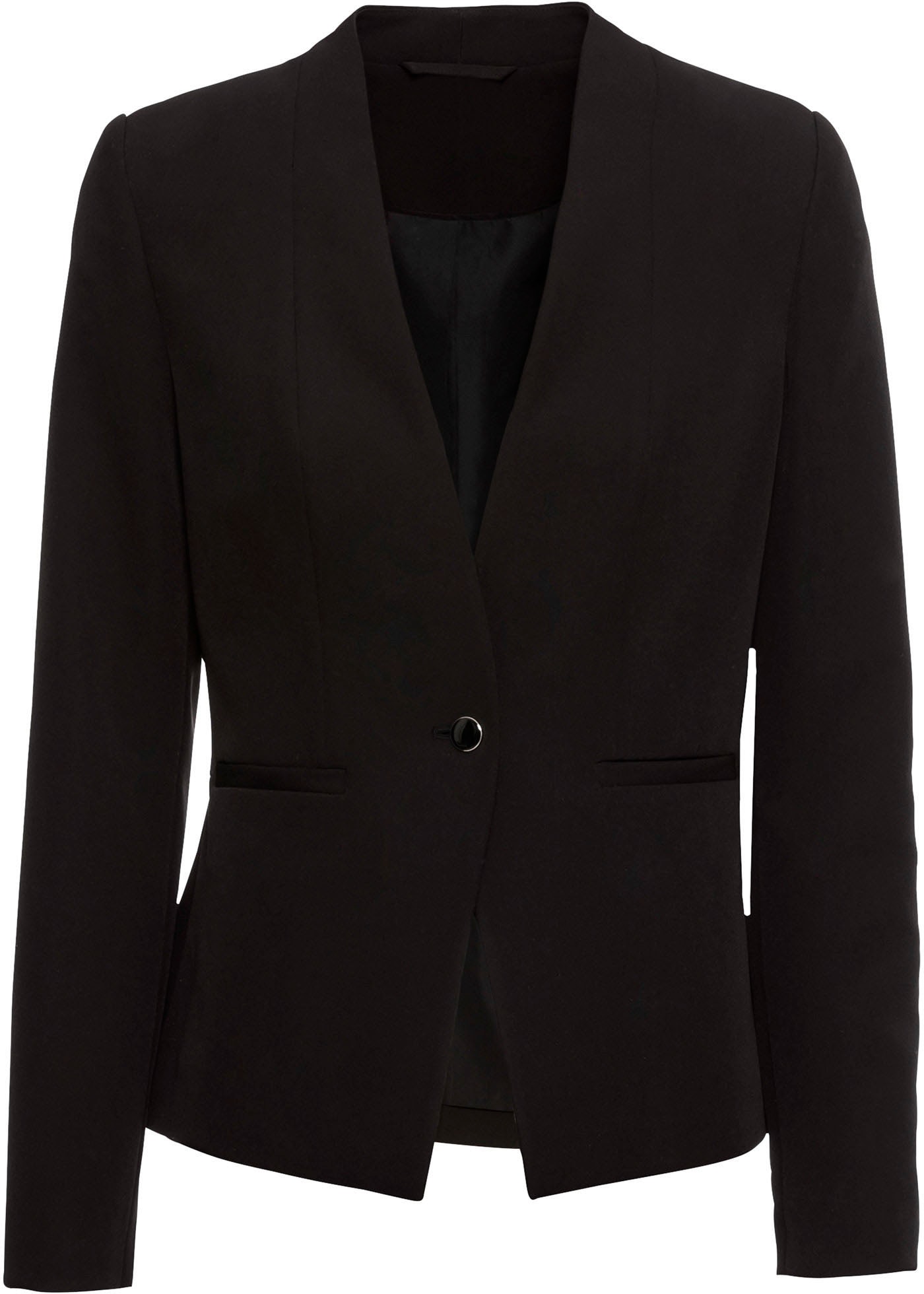 bonprix Veste blazer stilvoller Auftritt, figurbetonte Passform, mit Stehkragen