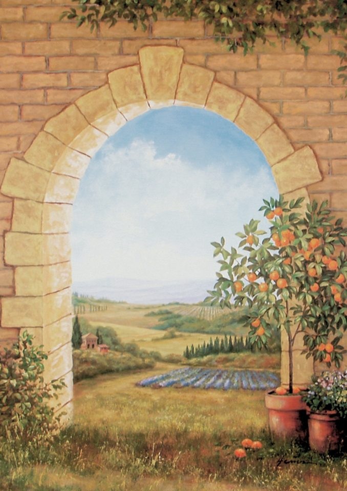Image of Home affaire Wandbild »Orangenbaum vor'm Torbogen«, 58/79 cm bei Ackermann Versand Schweiz