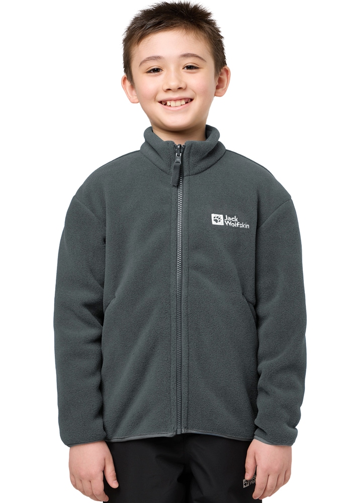 Jack Wolfskin Veste fonctionnelle 3 en 1 »ICELAND 3IN1 JACKET K« avec capuche pour enfants, avec capuche fixe, respirant, coupe-vent, imperméable