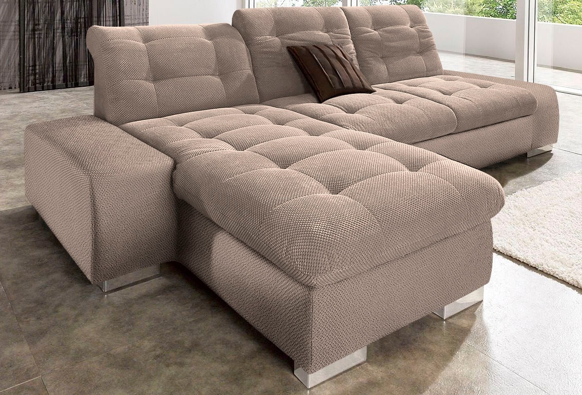 sit&more Ecksofa »Pale L-Form«, inklusive Kopfteilverstellung, wahlweise mit Bettfunktion