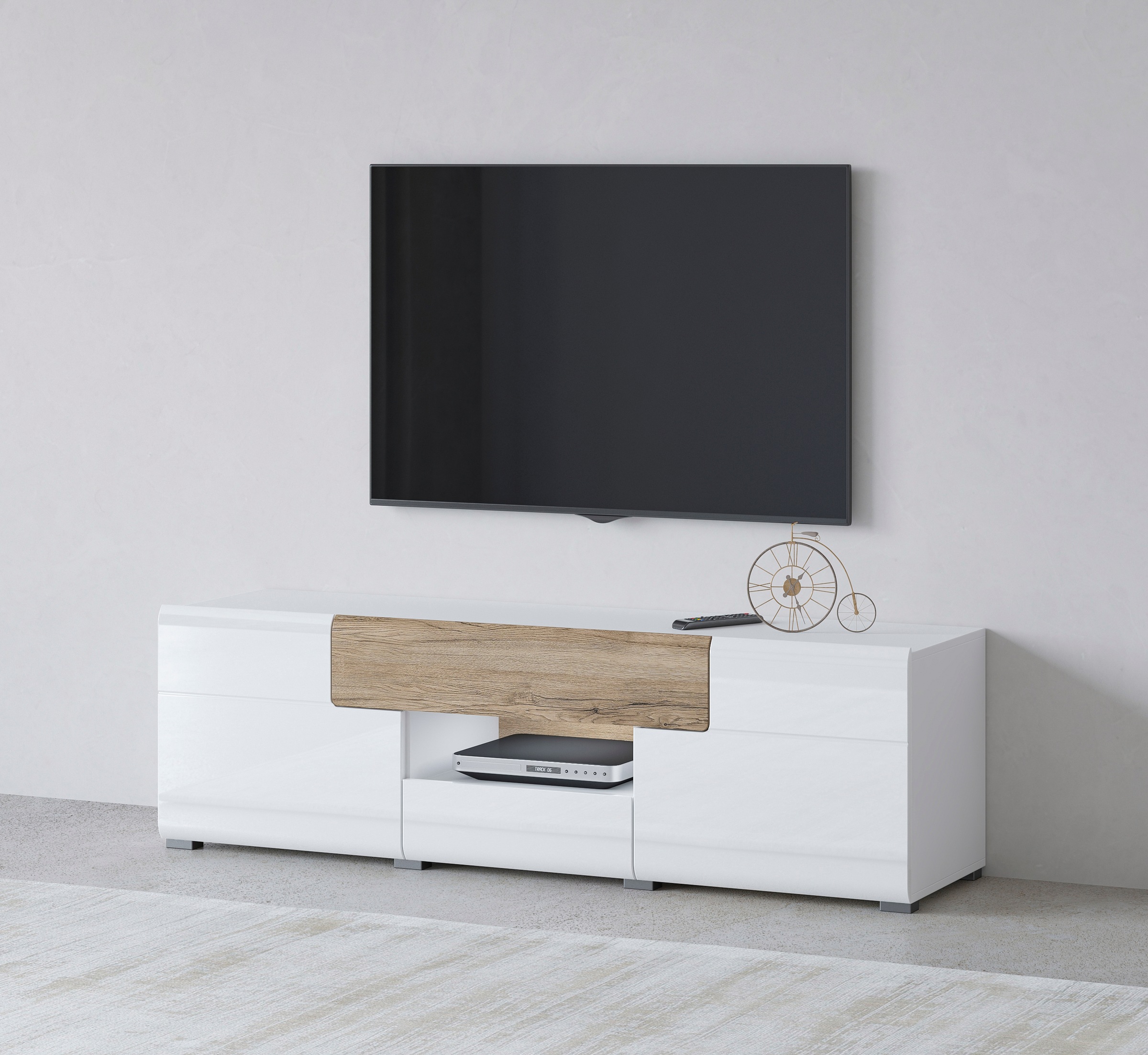 Image of GOODproduct Lowboard "Toledo,Breite 159cm, trendige TV-Schrank mit dekorative Fräsungen" TV-Board ohne Beleuchtung, TV-Kommode mit viel Stauraum