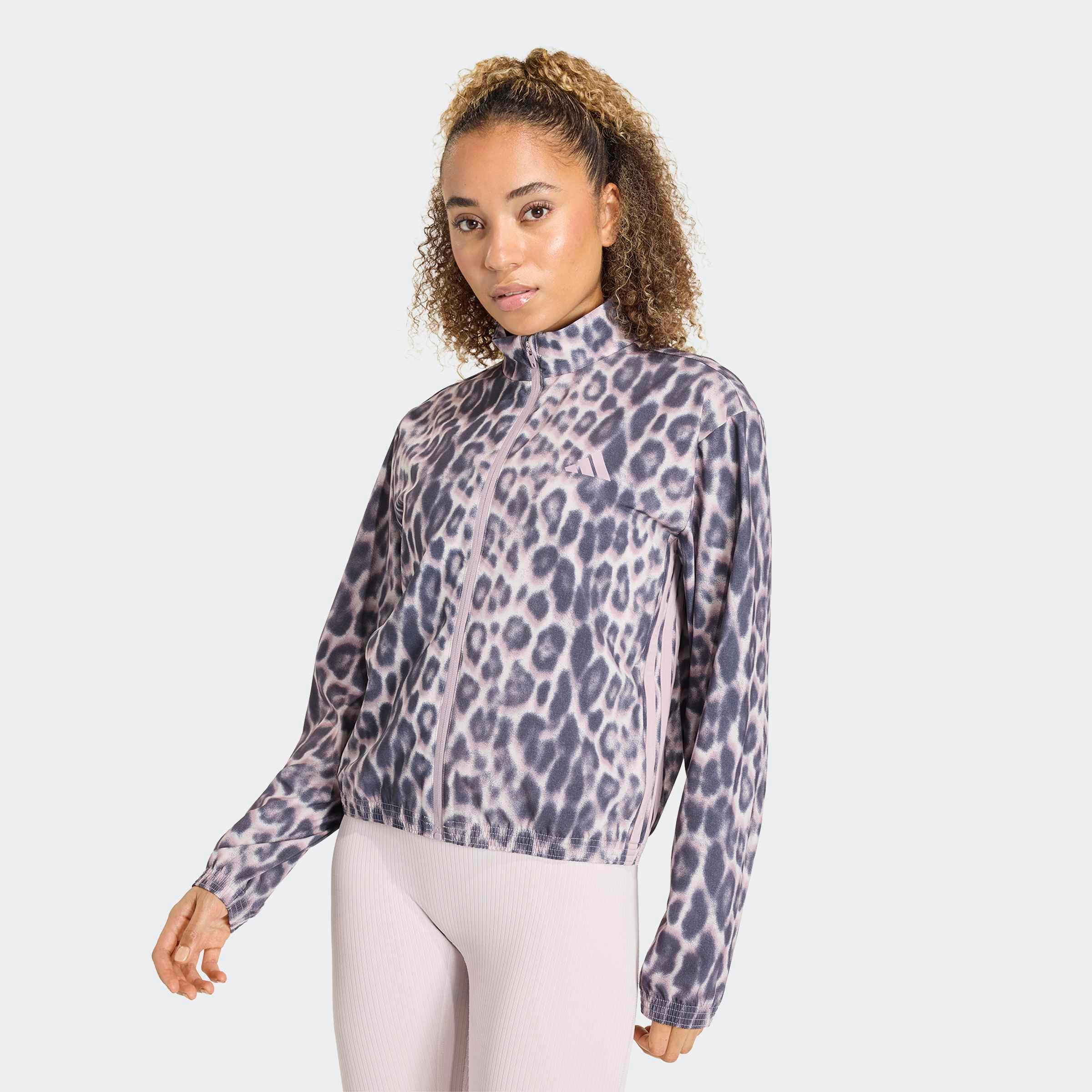 Image of adidas Performance Rollkragenpullover "WORKOUT ESSENTIALS LEOPARD, GEWEBTES MATERIAL"