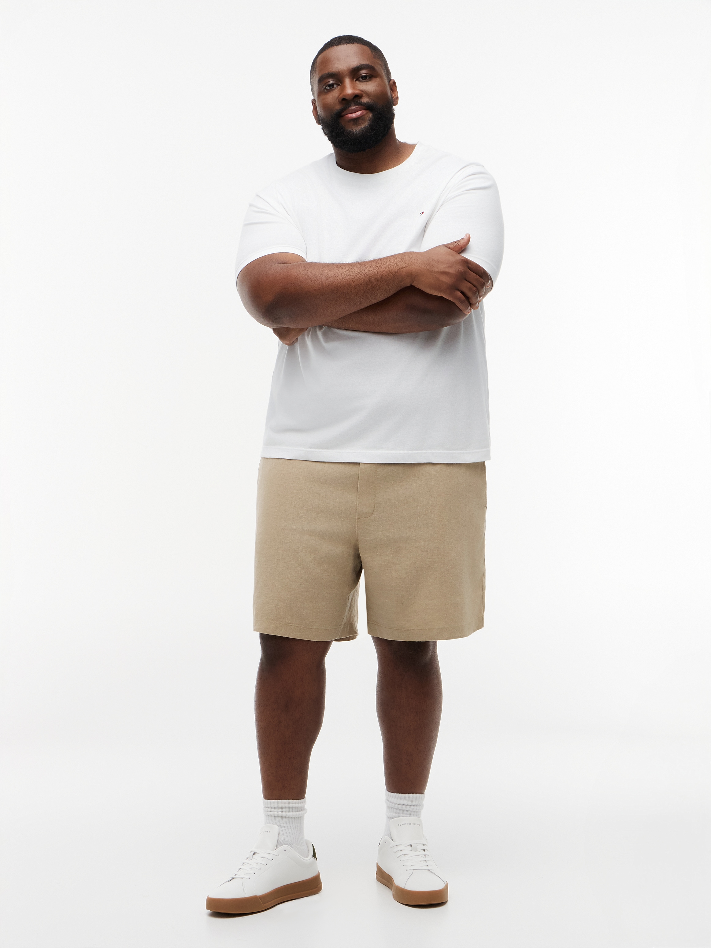 Tommy Hilfiger Big & Tall Chinoshorts »BT-DOVER«  Grosse Grössen, aus Leinenmix, regular fit, elastischer Bund