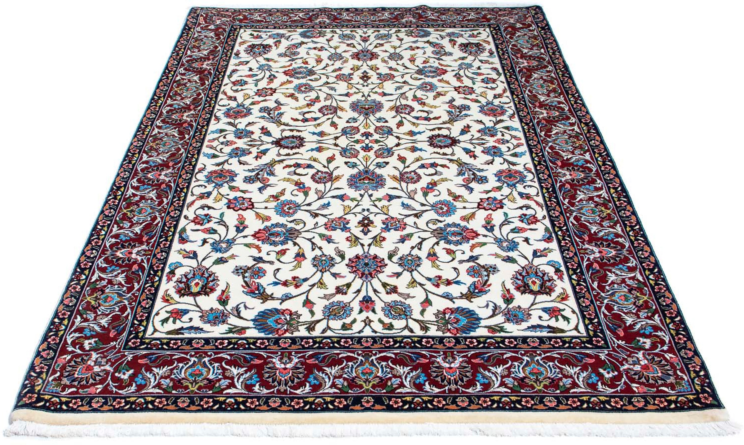 Image of morgenland Orientteppich »Perser - Ghom - 218 x 137 cm - beige«, rechteckig, 10 mm Höhe, Wohnzimmer, Handgeknüpft, Einzelstück mit Zertifikat bei Ackermann Versand Schweiz