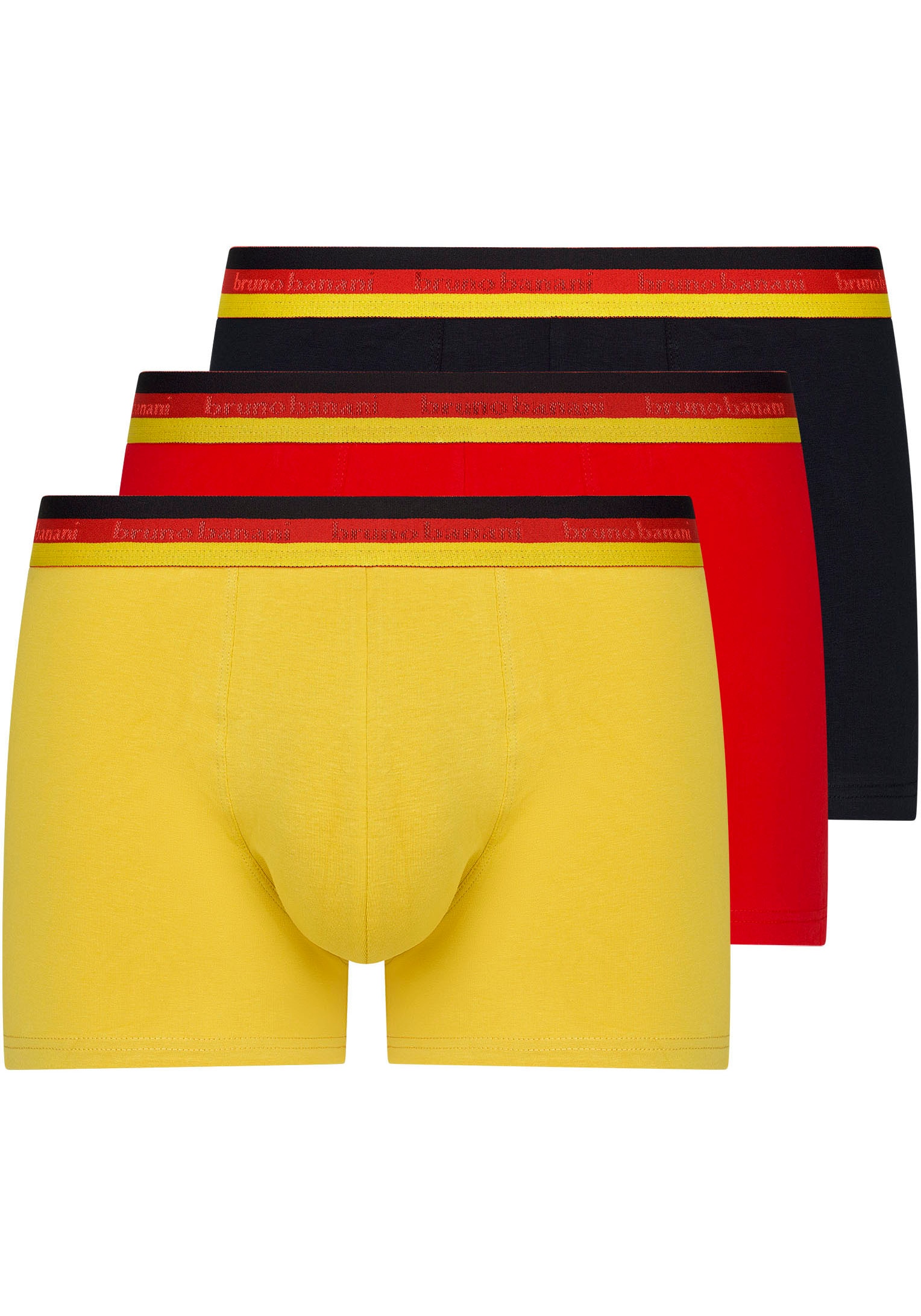 Image of Bruno Banani Retro Pants "Golden Goal" 3er Pack, mit mehrfarbigem Bund