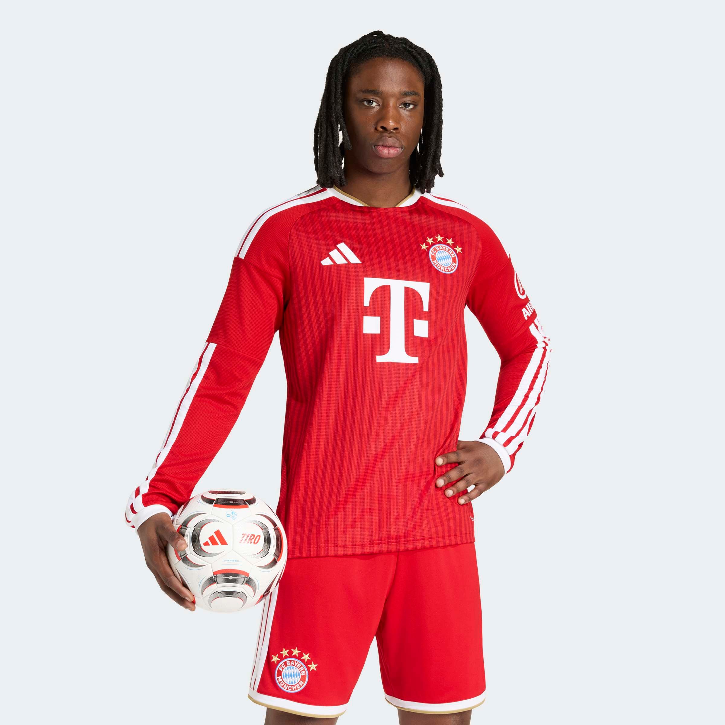 Image of adidas Performance Fussballtrikot "FC BAYERN MÜNCHEN 26/27 HEIMTRIKOT, LANGÄRMELIG" mit Rundhalsausschnitt, schmal geschnittene Passform