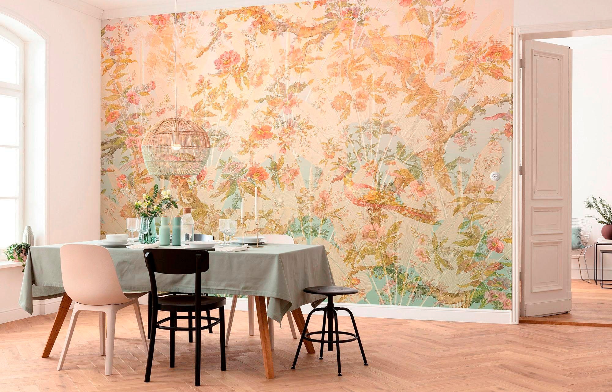 Komar Vliestapete »Digitaldruck Vlies -  Oiseau de Paradis - Grösse 350 x 255 cm« bedruckt glatt Wohnzimmer, Schlafzimmer