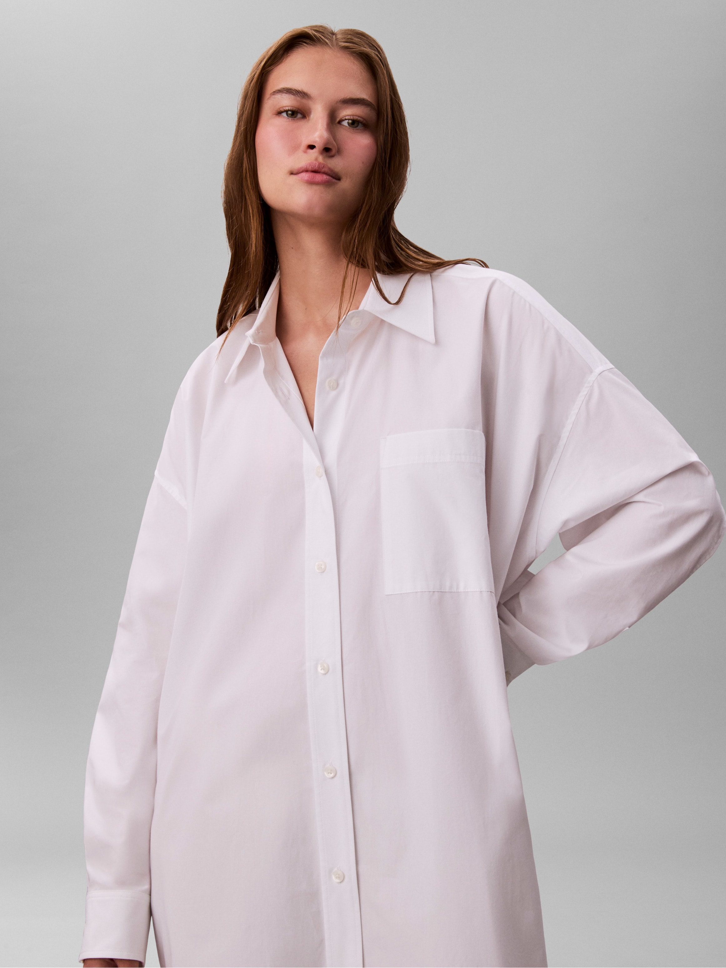 Calvin Klein Jeans Robe chemisier »Cotton Oversized Mini Shirtdress« im Oversize-Style